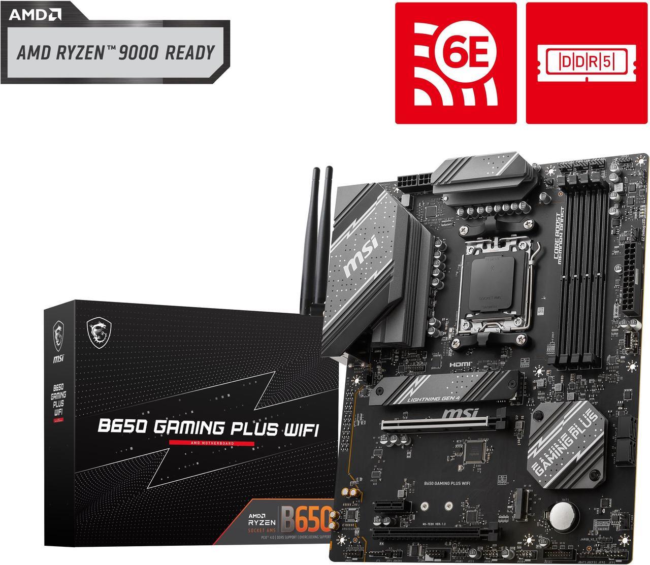 MSI B650 GAMING PLUS WIFI AM5 AMD B650 SATA 6Gb/s ATX Motherboard