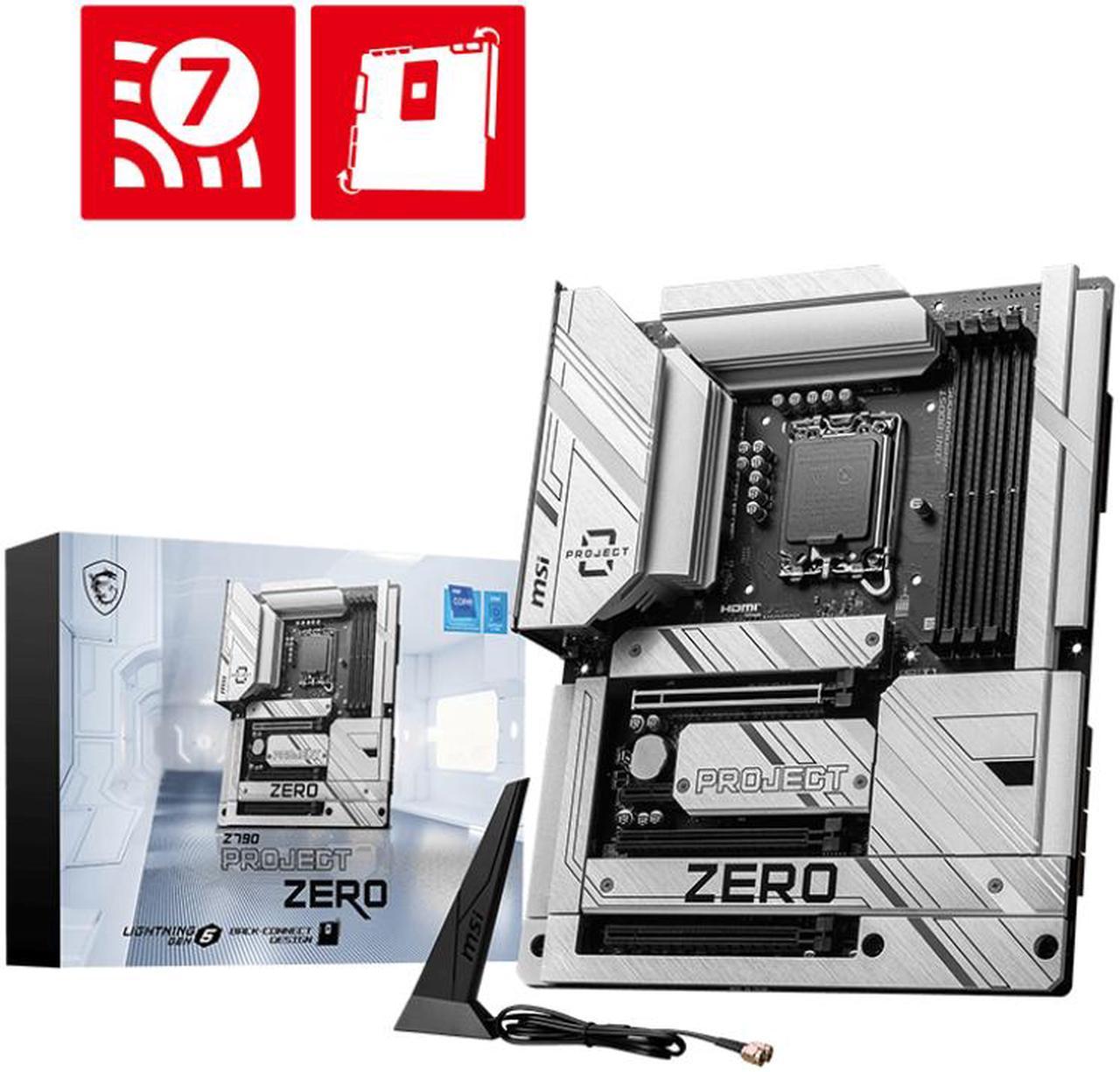 MSI Z790 PROJECT ZERO LGA1700 Wi-Fi 7 DDR5 Back Connect Design ATX Motherboard