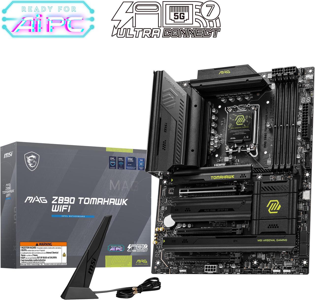 MSI MAG Z890 TOMAHAWK WIFI LGA 1851 Intel Z890 SATA 6Gb/s ATX Motherboard