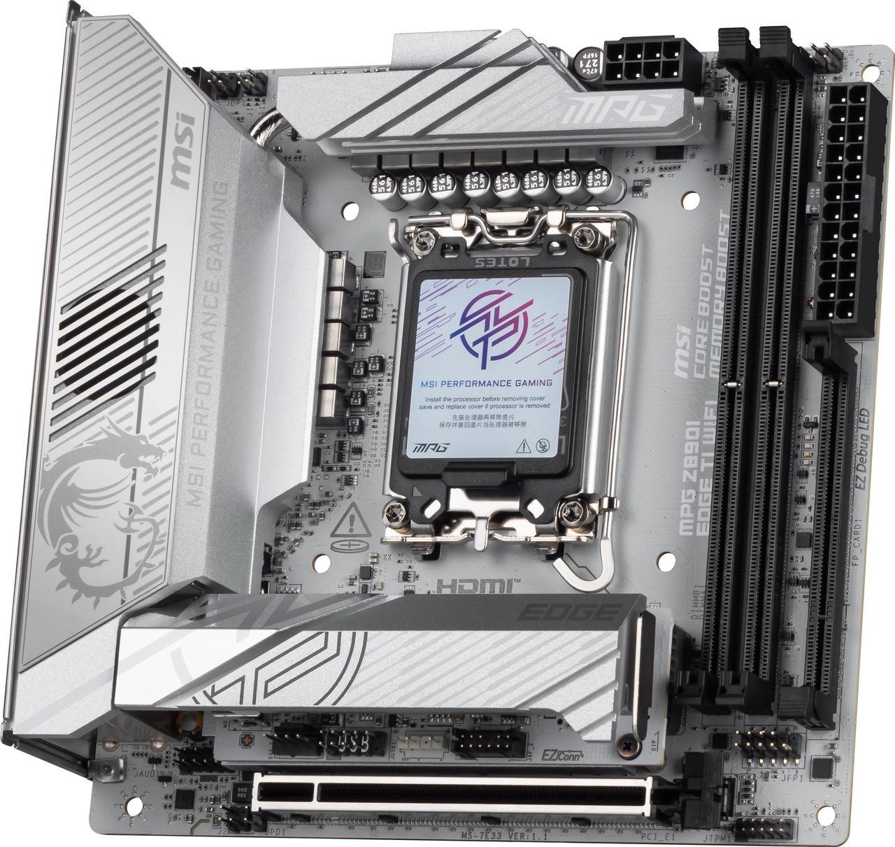 Alt view image 5 of 9 - MSI MPG Z890I EDGE TI WIFI LGA 1851 Intel Z890 SATA 6Gb/s Mini ITX Motherboard