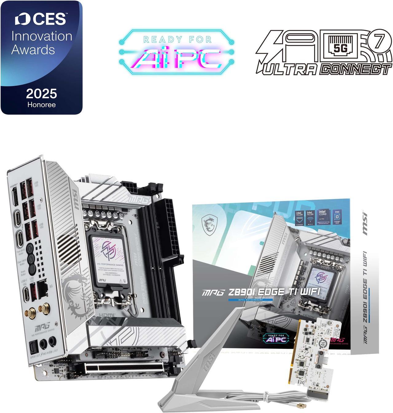 Main image of MSI MPG Z890I EDGE TI WIFI LGA 1851 Intel Z890 SATA 6Gb/s Mini ITX Motherboard