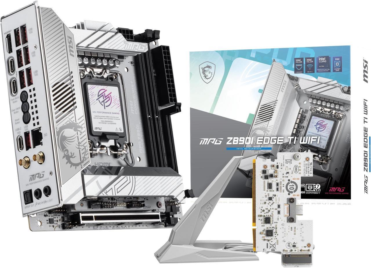 Alt view image 9 of 9 - MSI MPG Z890I EDGE TI WIFI LGA 1851 Intel Z890 SATA 6Gb/s Mini ITX Motherboard