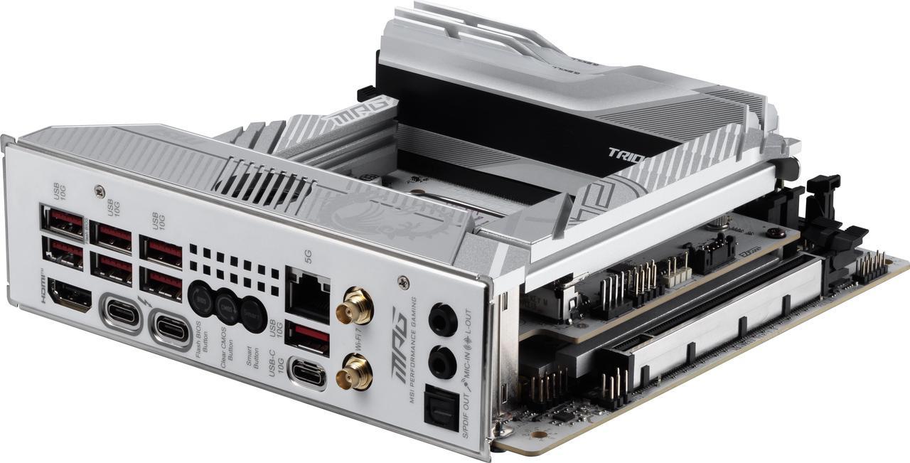 Alt view image 7 of 9 - MSI MPG Z890I EDGE TI WIFI LGA 1851 Intel Z890 SATA 6Gb/s Mini ITX Motherboard
