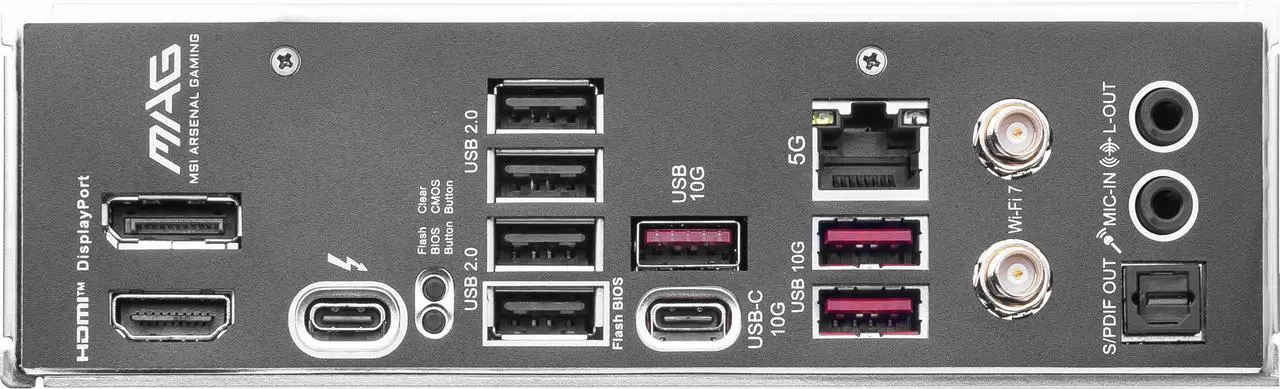 Alt view image 6 of 8 - MSI MAG B860M MORTAR WIFI LGA 1851 Intel B860 SATA 6Gb/s DDR5 CI-E x16 slot  M.2 5Gbps LAN Wi-Fi 7 Micro ATX Motherboard