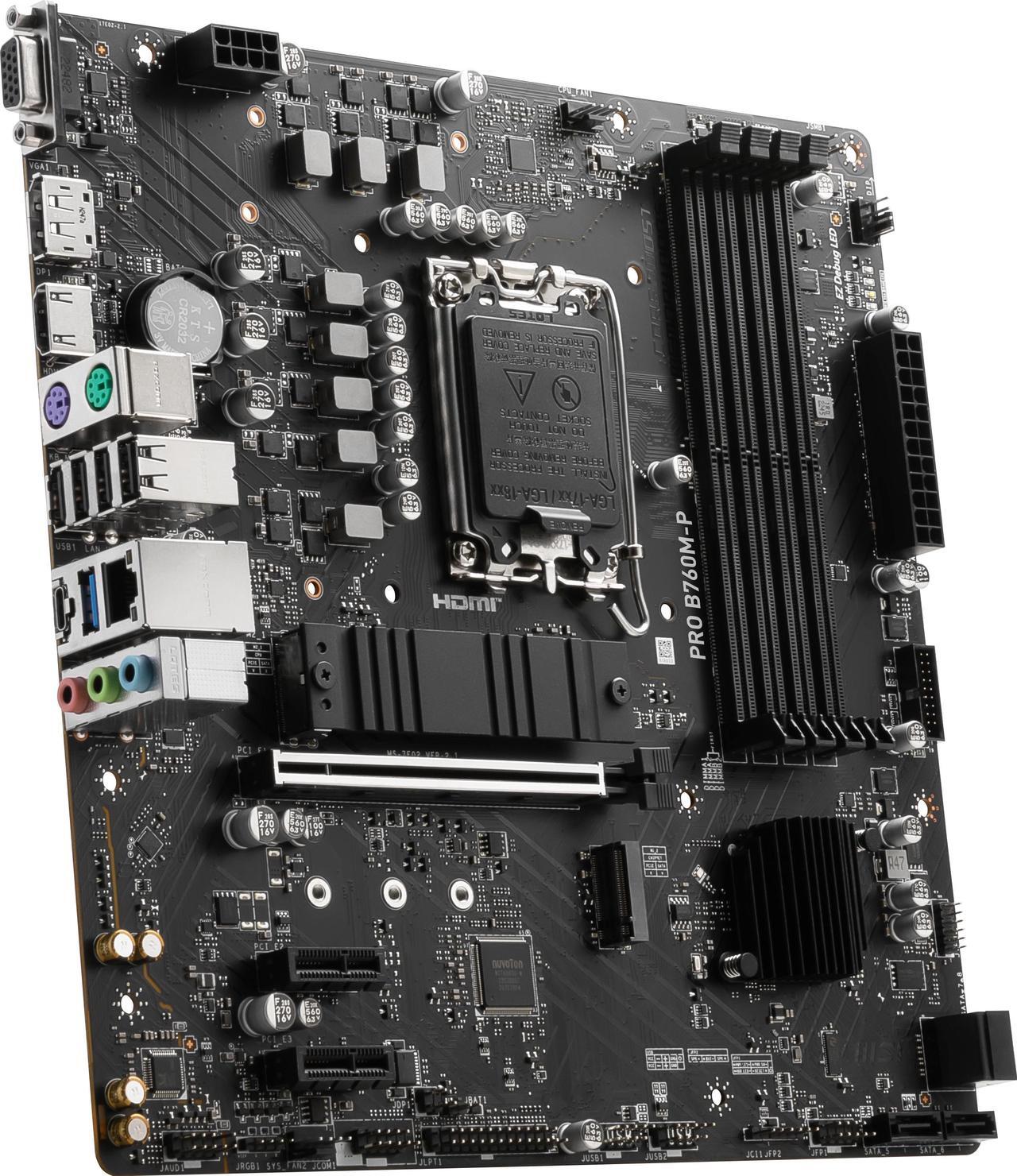 Main image of MSI PRO B760M-P LGA 1700 Intel B760 SATA 6Gb/s Micro ATX Motherboard