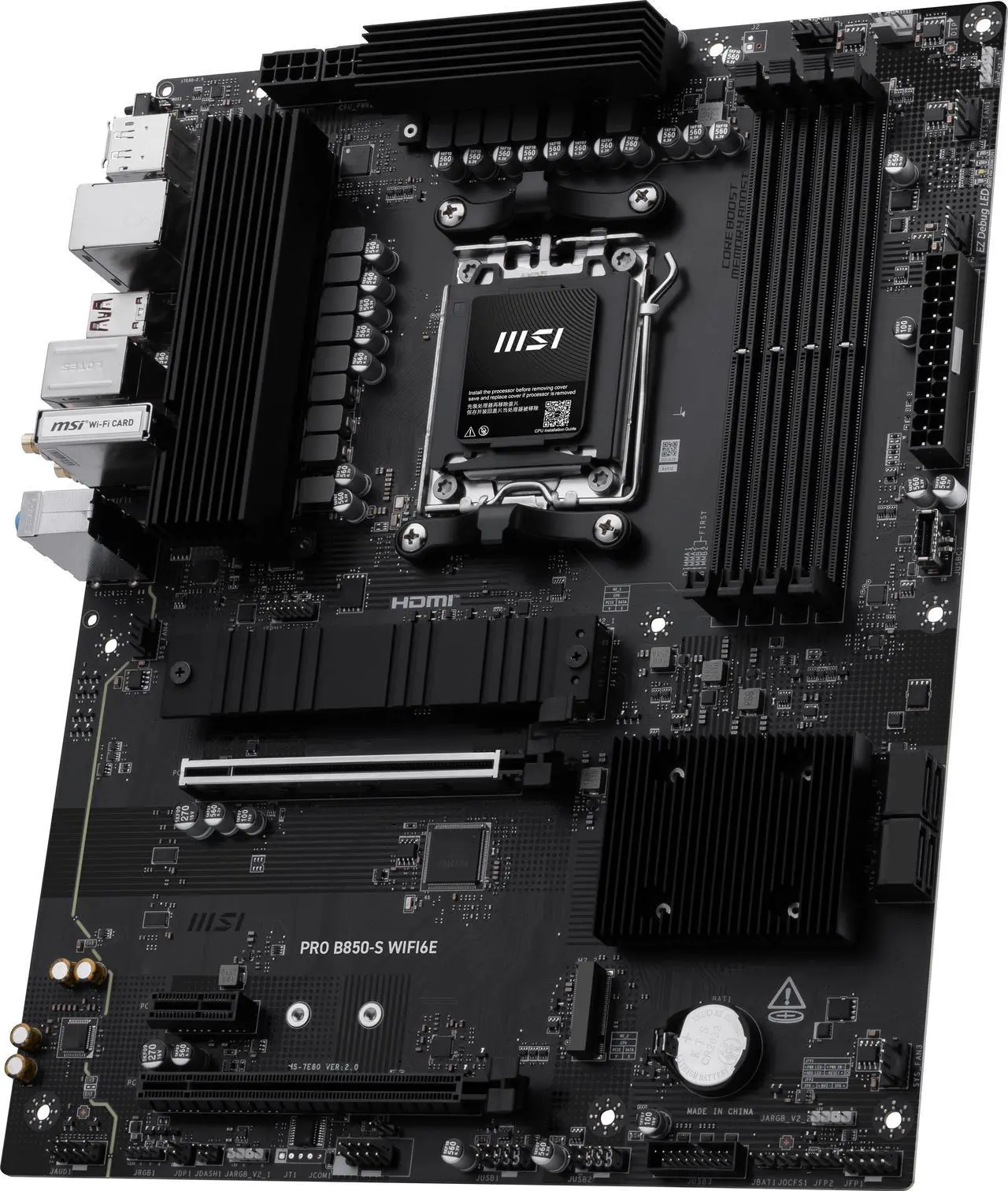 Open Box: MSI PRO B850-S WIFI6E Motherboard, ATX - Supports AMD Ryzen 9000 / 8000 / 7000 Processors, AM5 - DDR5 Memory Boost (8200+ MT/s OC), PCIe 4.0 x16, M.2 Gen5, Wi-Fi 6E, 2.5G LAN - Newegg.com - Open Box condition - Image 11