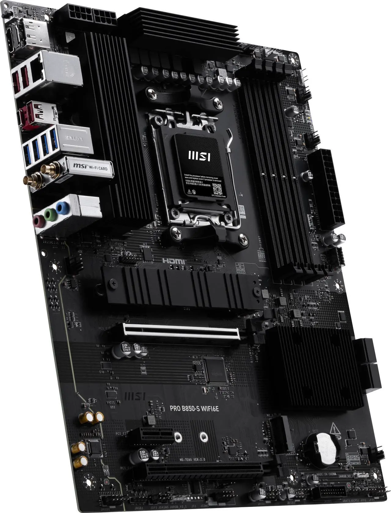 Open Box: MSI PRO B850-S WIFI6E Motherboard, ATX - Supports AMD Ryzen 9000 / 8000 / 7000 Processors, AM5 - DDR5 Memory Boost (8200+ MT/s OC), PCIe 4.0 x16, M.2 Gen5, Wi-Fi 6E, 2.5G LAN - Newegg.com - Open Box condition - Image 12
