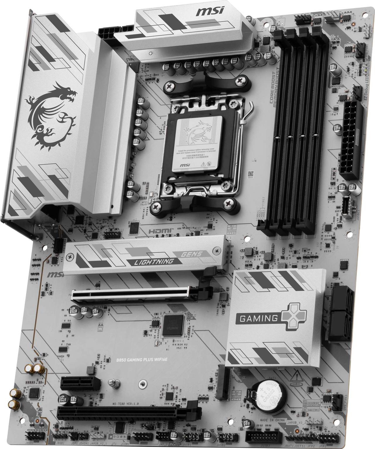 Open Box: MSI B850 GAMING PLUS WIFI6E Motherboard, ATX - Supports AMD Ryzen 9000 / 8000 / 7000 Processors, AM5 - DDR5 Memory Boost 8200+ MT/s (OC), PCIe 4.0 x16, M.2 Gen5, Wi-Fi 6E, 2.5G LAN - Newegg.com - Open Box condition - Image 12