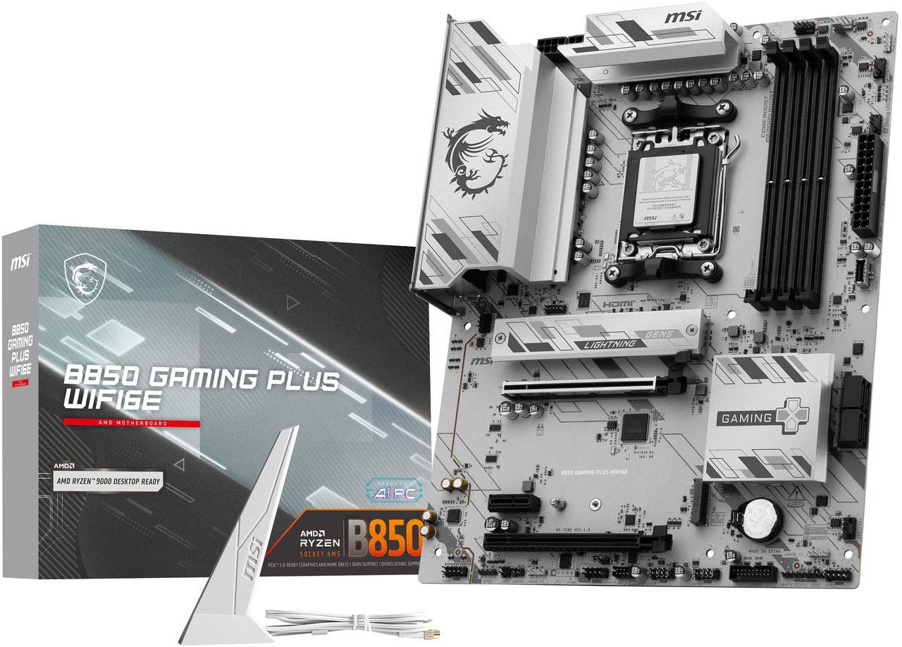 Open Box: MSI B850 GAMING PLUS WIFI6E Motherboard, ATX - Supports AMD Ryzen 9000 / 8000 / 7000 Processors, AM5 - DDR5 Memory Boost 8200+ MT/s (OC), PCIe 4.0 x16, M.2 Gen5, Wi-Fi 6E, 2.5G LAN - Newegg.com - Open Box condition - Image 14