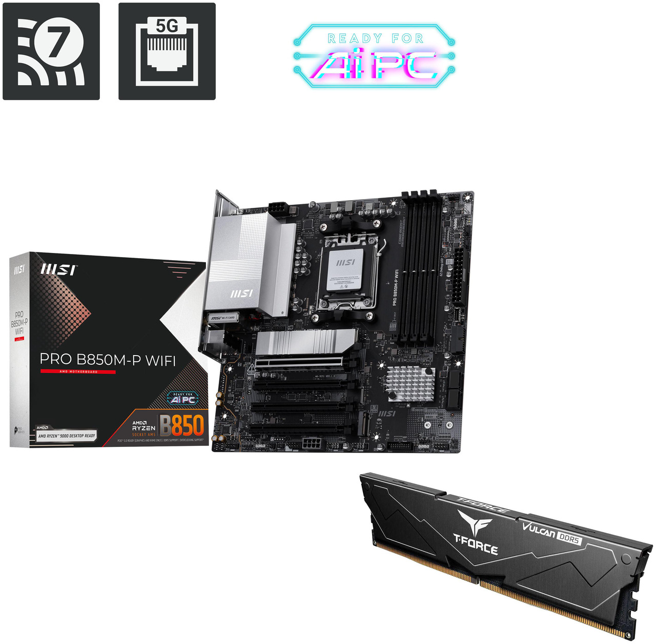Open Box: MSI PRO B850M-P WiFi Bundle - Motherboard & 16GB Memory Kit - Newegg.com - Open Box condition - Image 2