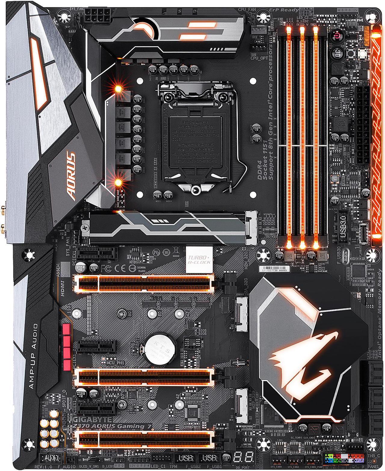 Main image of GIGABYTE Z370 AORUS Gaming 7 (rev. 1.0) LGA 1151 (300 Series) Intel Z370 HDMI SATA 6Gb/s USB 3.1 ATX Intel Motherboard