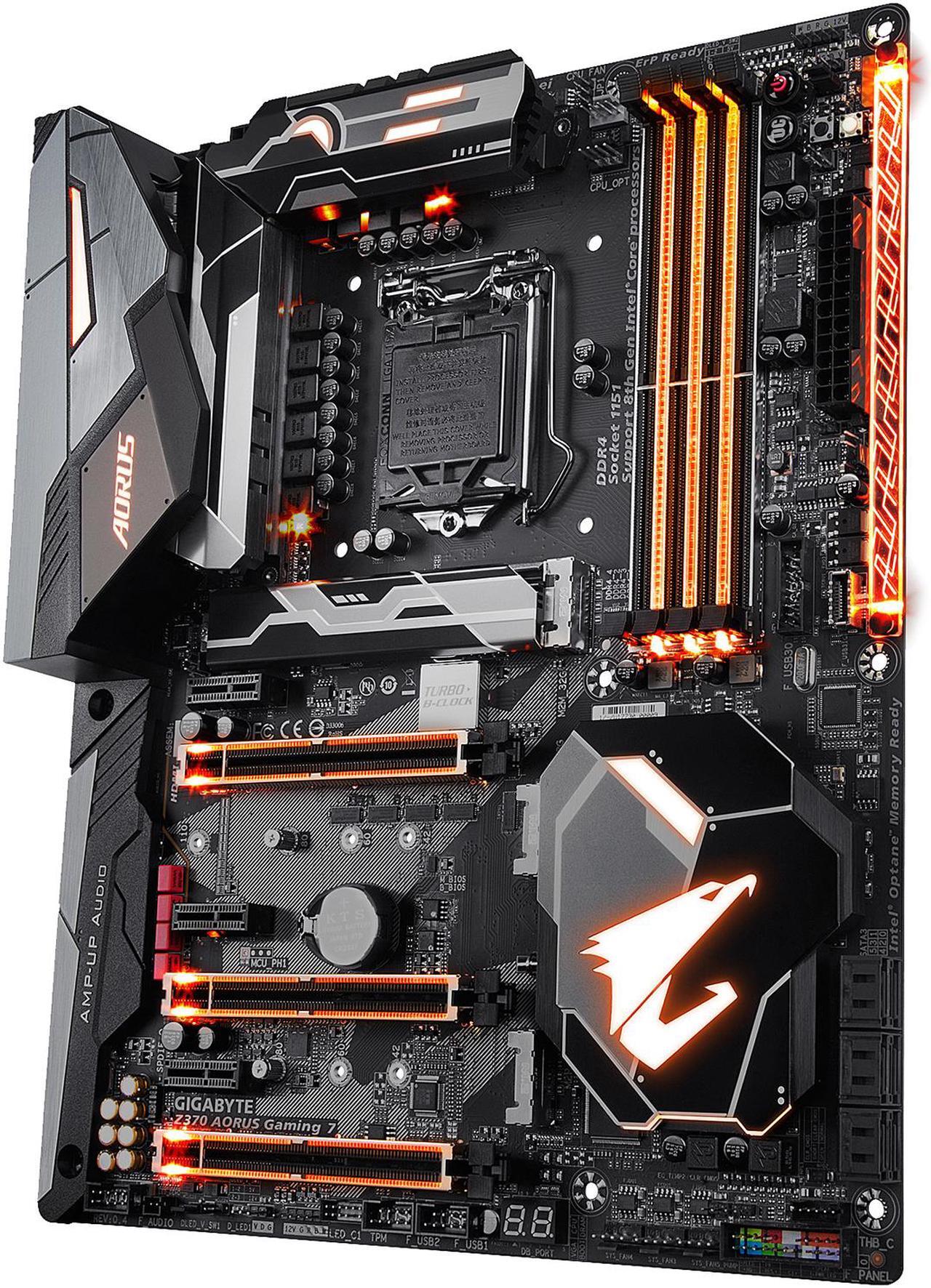 Alt view image 2 of 6 - GIGABYTE Z370 AORUS Gaming 7 (rev. 1.0) LGA 1151 (300 Series) Intel Z370 HDMI SATA 6Gb/s USB 3.1 ATX Intel Motherboard