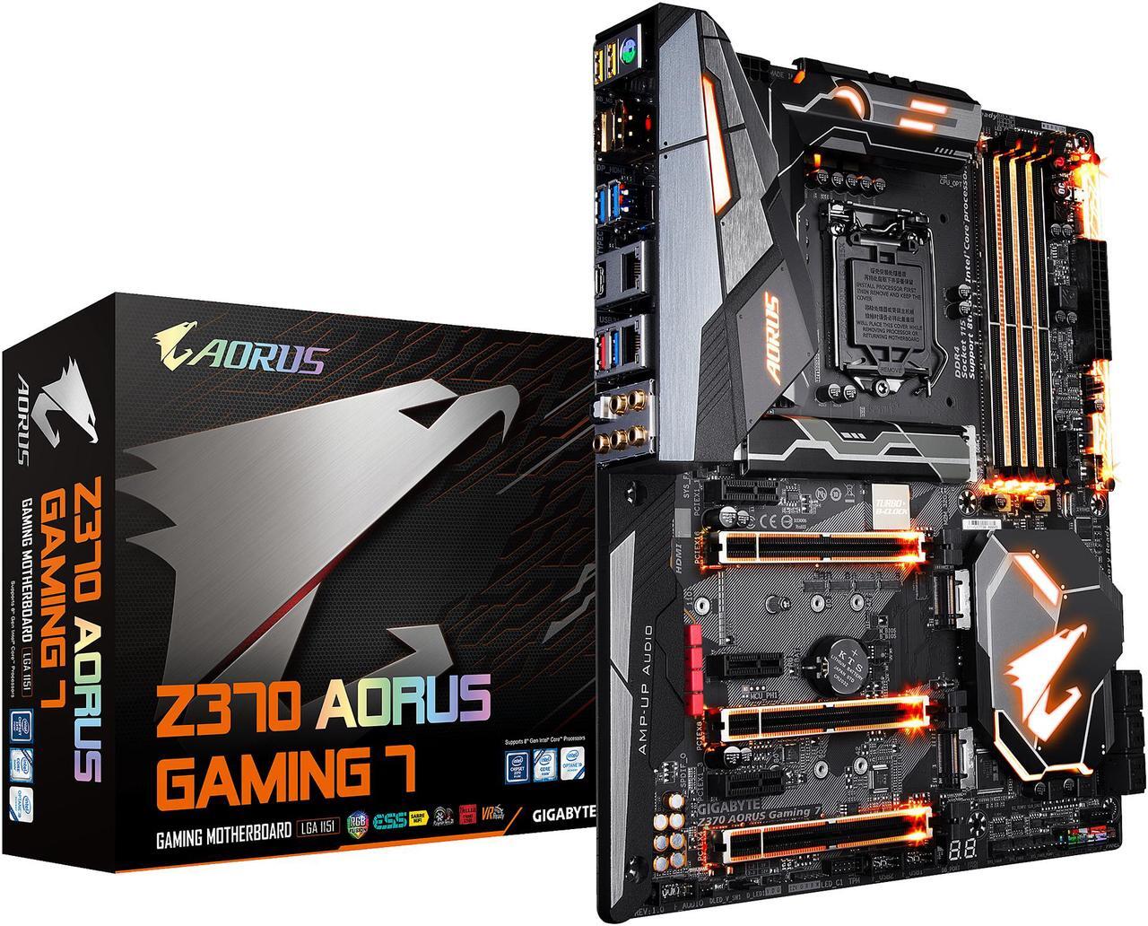 Alt view image 6 of 6 - GIGABYTE Z370 AORUS Gaming 7 (rev. 1.0) LGA 1151 (300 Series) Intel Z370 HDMI SATA 6Gb/s USB 3.1 ATX Intel Motherboard