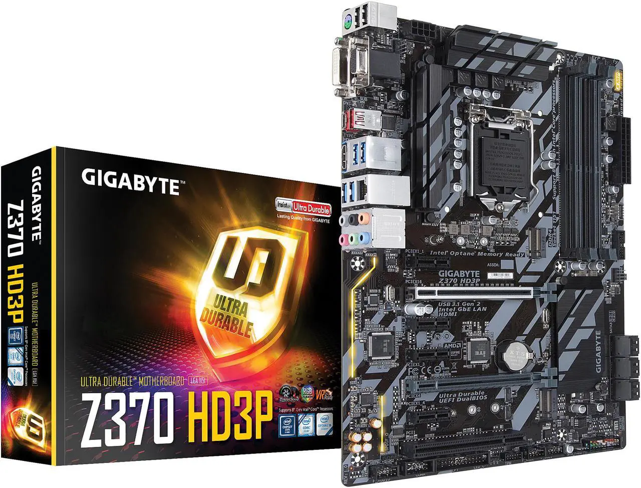 Alt view image 5 of 5 - GIGABYTE Z370 HD3P (rev. 1.0) LGA 1151 (300 Series) Intel Z370 HDMI USB 3.1 ATX Intel Motherboard