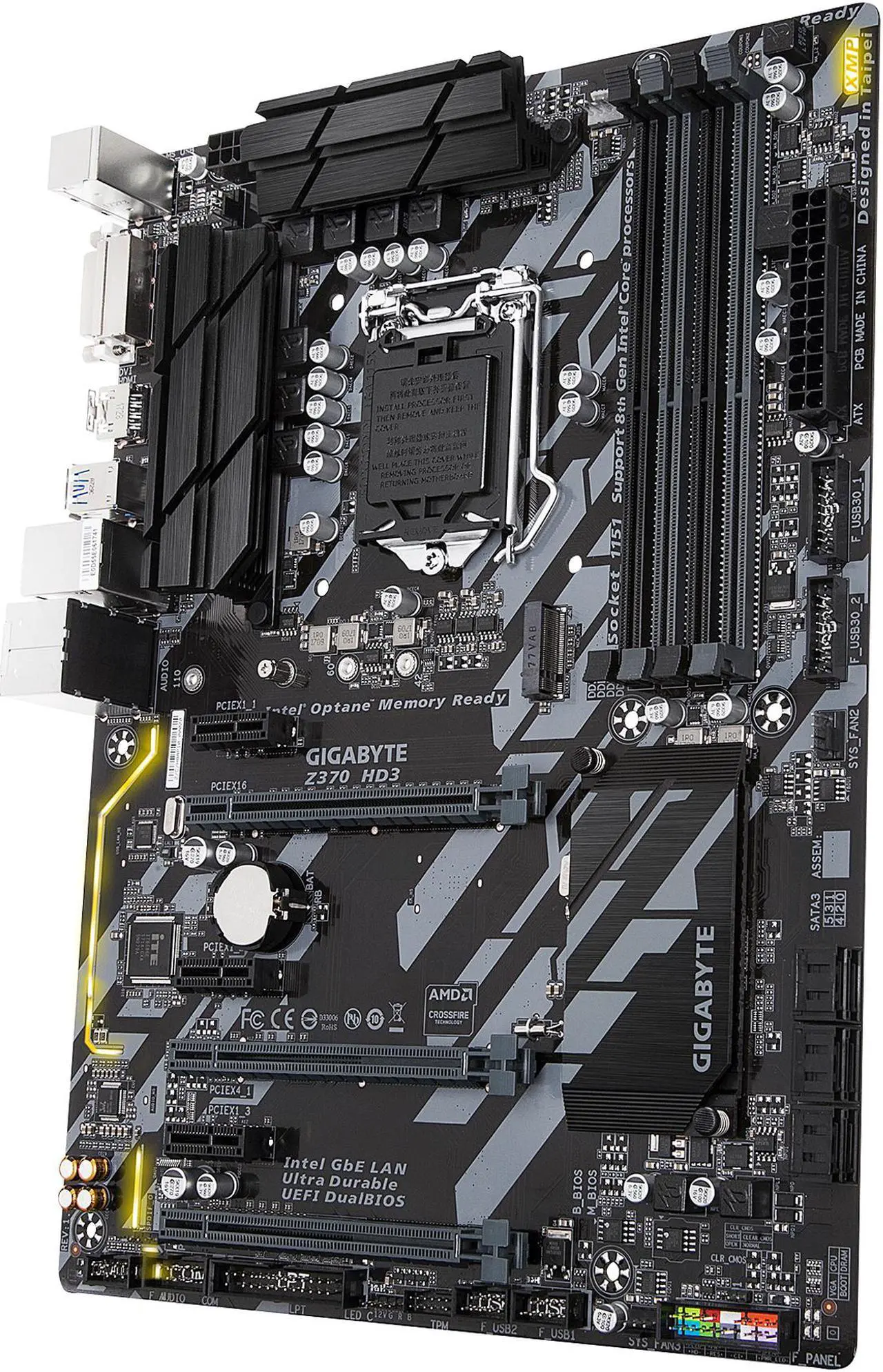 Main image of GIGABYTE Z370 HD3 (rev. 1.0) LGA 1151 (300 Series) Intel Z370 HDMI USB 3.1 ATX Intel Motherboard