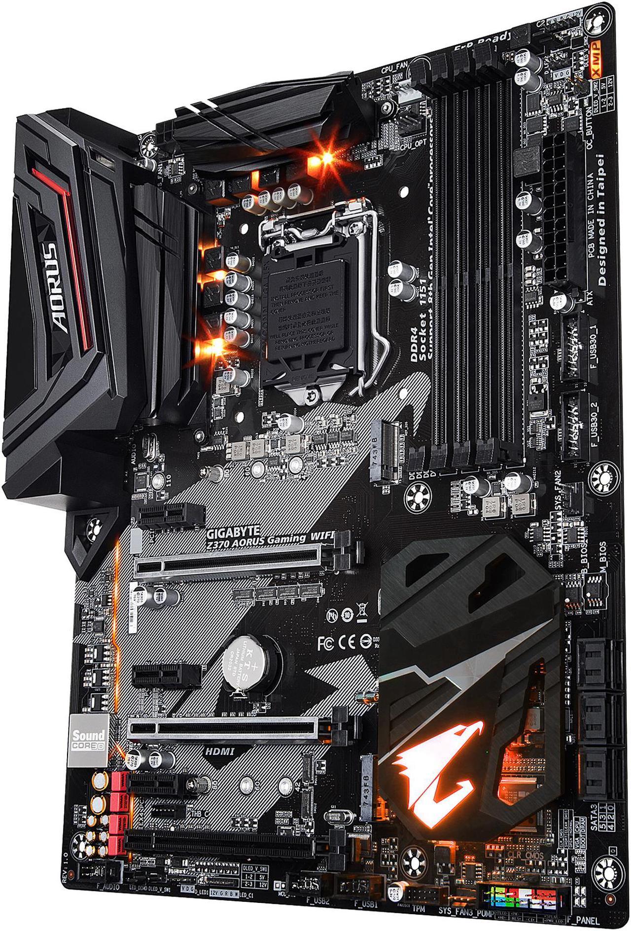 GIGABYTE Z370 AORUS GAMING WIFI (rev. 1.0) LGA 1151 (300 Series) Intel Z370 HDMI SATA 6Gb/s USB 3.1 ATX Intel Motherboard