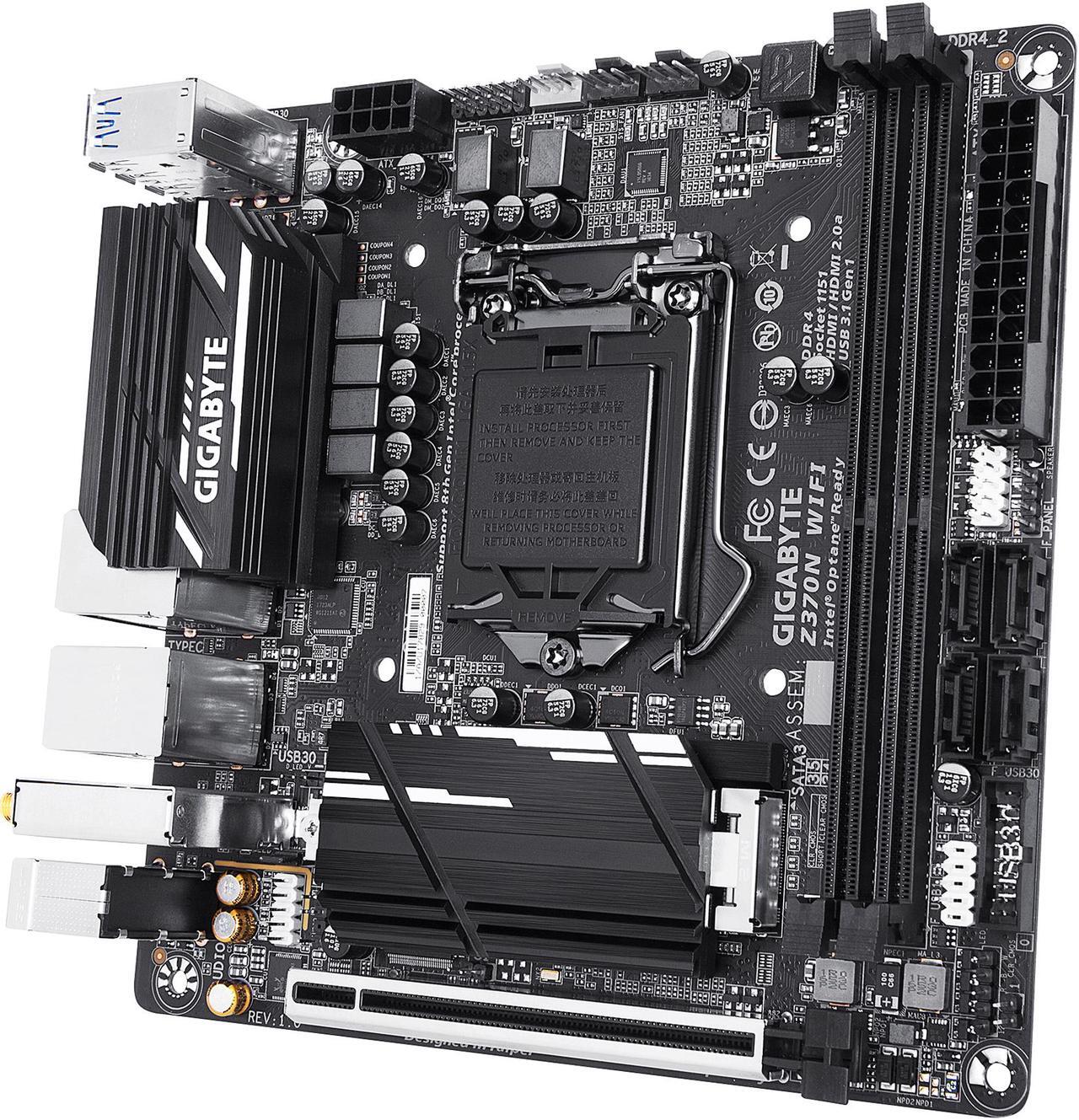 Main image of GIGABYTE Z370N WIFI (rev. 1.0) LGA 1151 (300 Series) Intel Z370 HDMI USB 3.1 Mini ITX Intel Motherboard