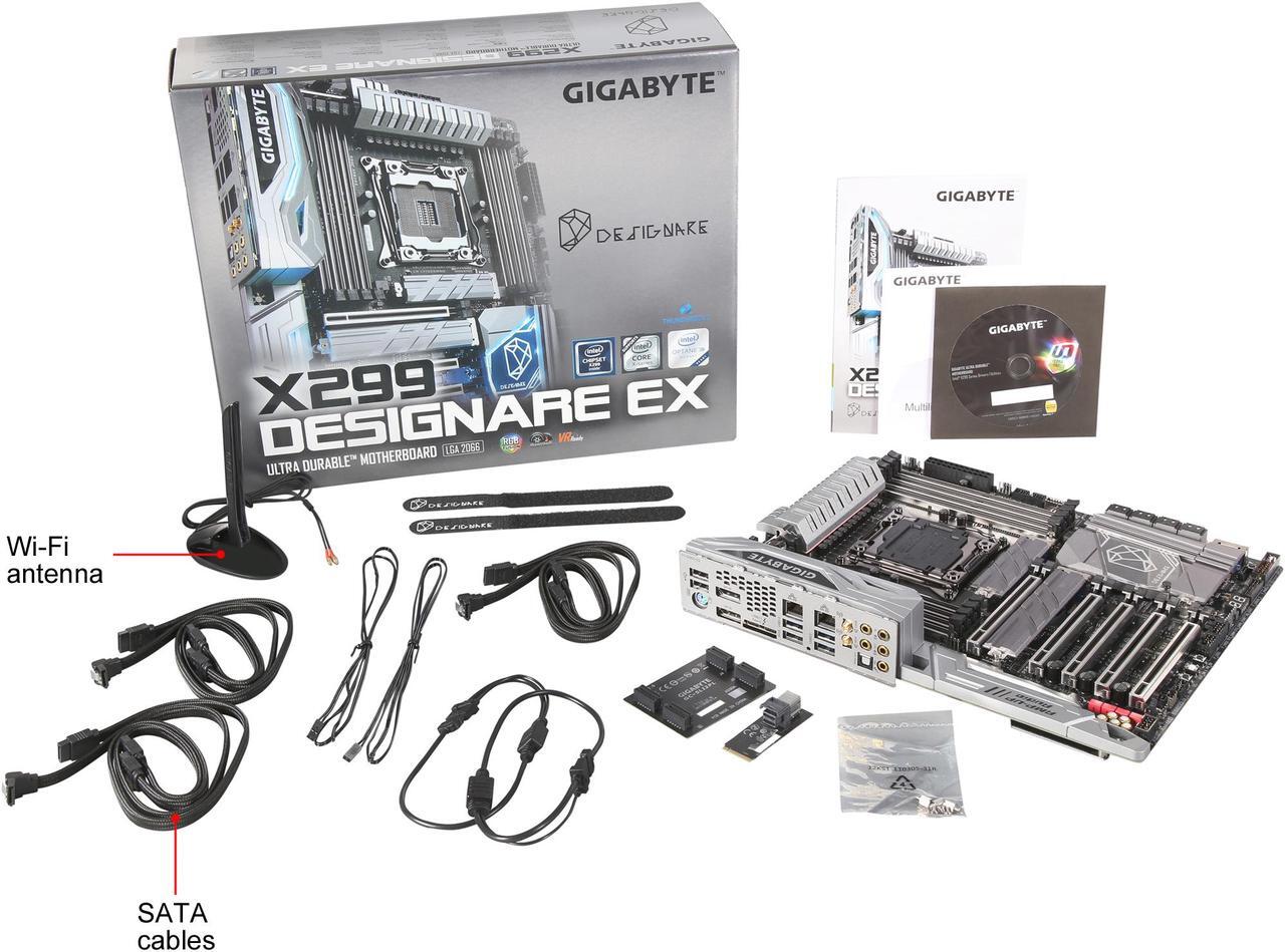 Alt view image 7 of 6 - GIGABYTE X299 DESIGNARE EX (rev. 1.0) LGA 2066 Intel X299 USB 3.1 ATX Intel Motherboard