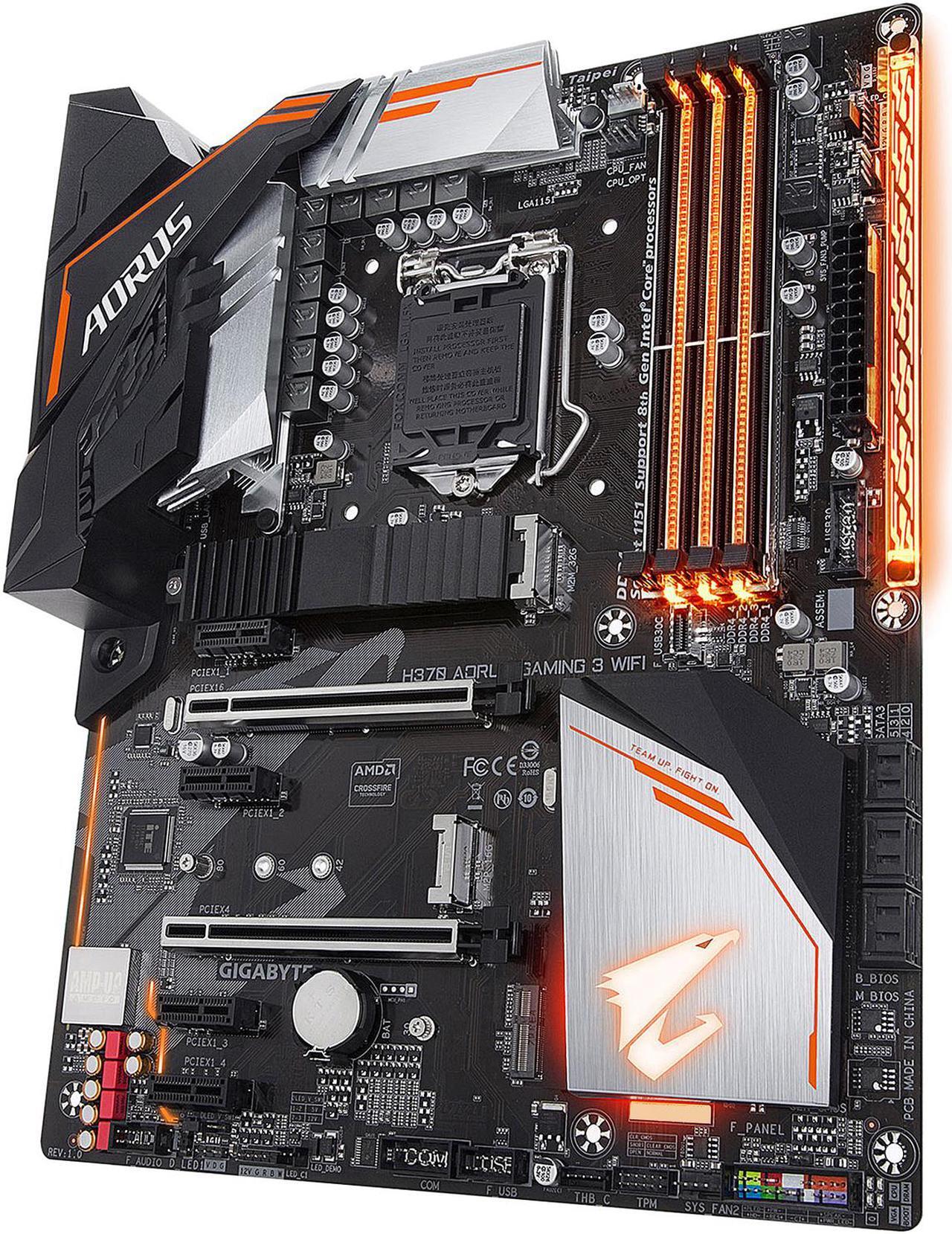 Alt view image 3 of 12 - GIGABYTE H370 AORUS Gaming 3 WIFI LGA 1151 (300 Series) Intel H370 HDMI USB 3.1 ATX Intel Motherboard
