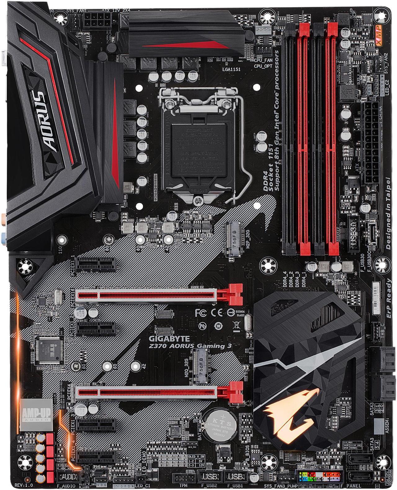 Main image of GIGABYTE Z370 AORUS Gaming 3 LGA 1151 (300 Series) Intel Z370 HDMI USB 3.1 ATX Intel Motherboard