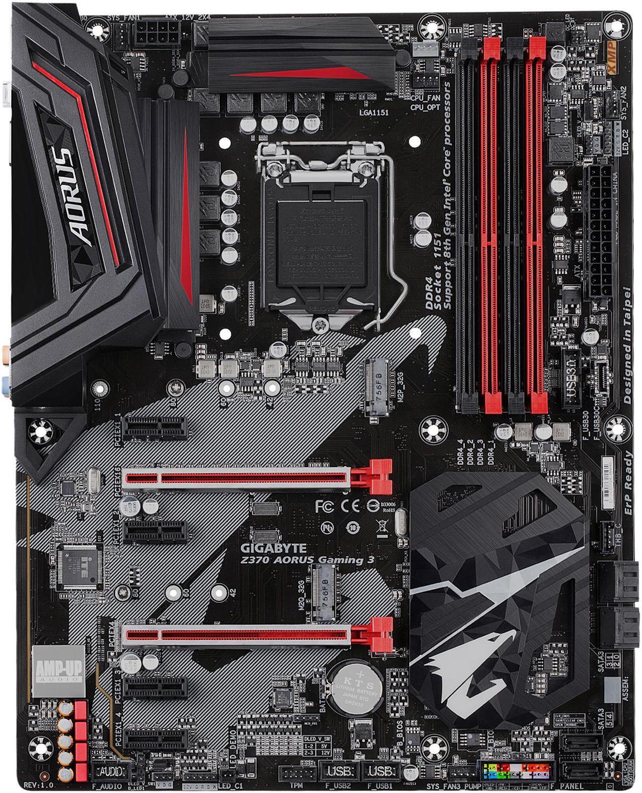 Alt view image 3 of 6 - GIGABYTE Z370 AORUS Gaming 3 LGA 1151 (300 Series) Intel Z370 HDMI USB 3.1 ATX Intel Motherboard