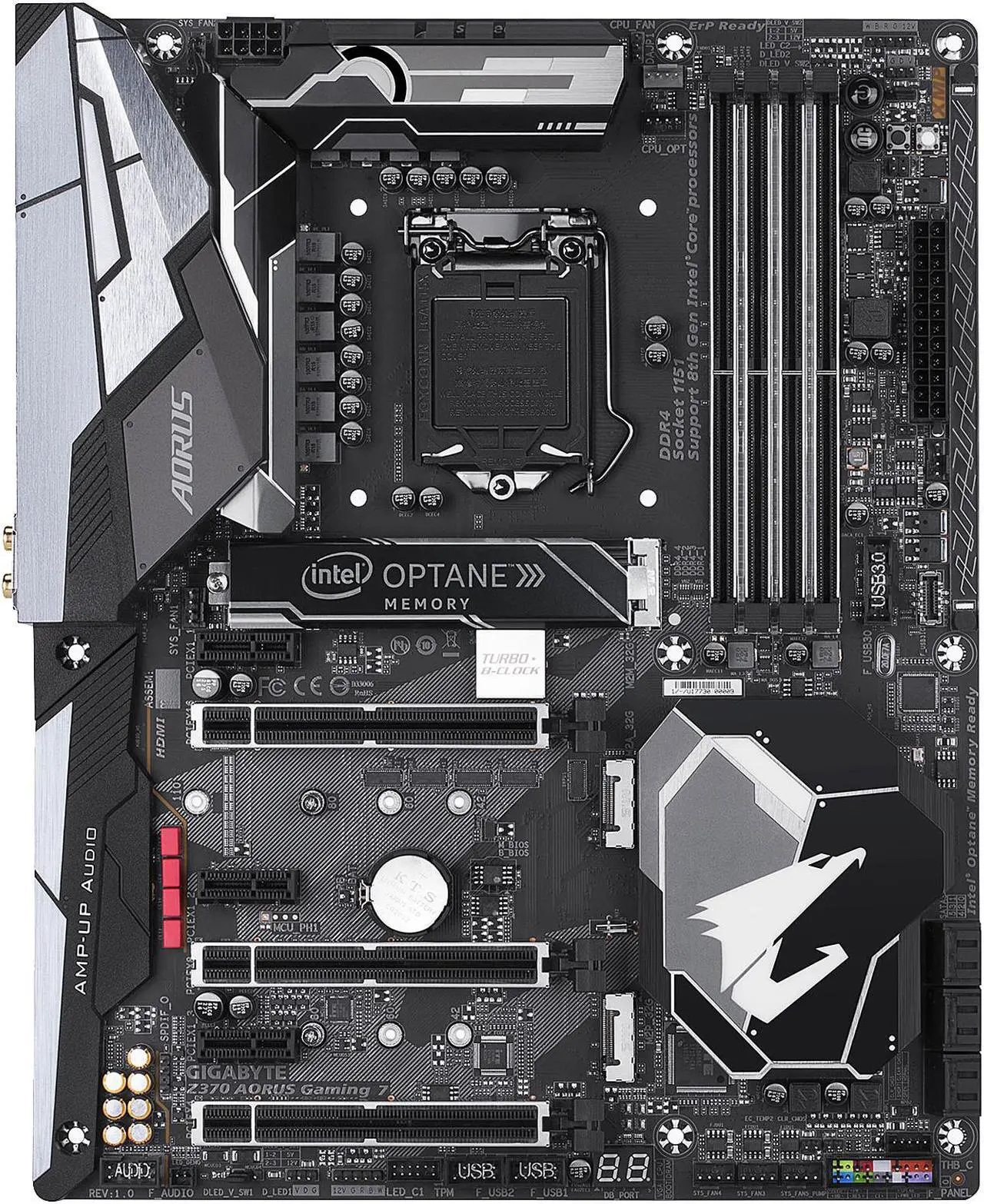 Alt view image 4 of 9 - GIGABYTE Z370 AORUS GAMING 7-OP LGA 1151 (300 Series) Intel Z370 ATX Motherboard with 32GB Intel Optane Memory