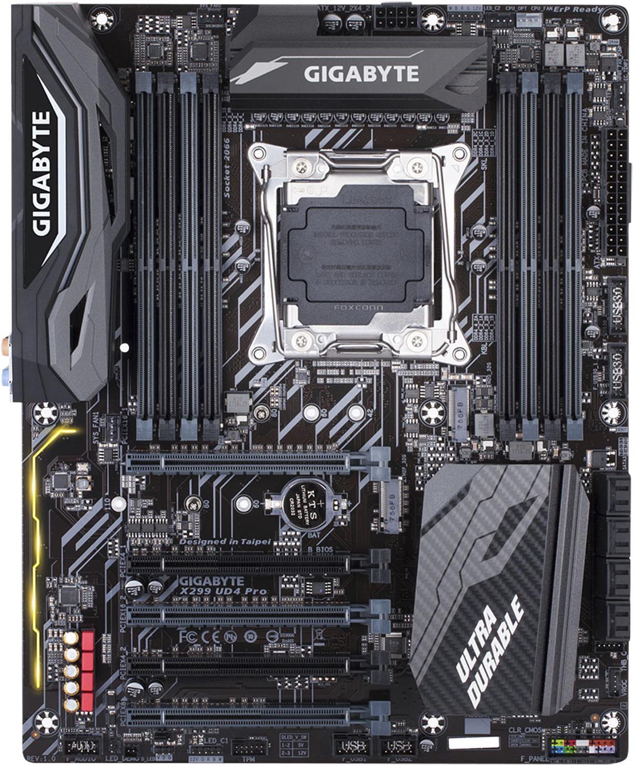 GIGABYTE X299 UD4 Pro LGA 2066 Intel X299 SATA 6Gb/s USB 3.1 ATX Intel Motherboard