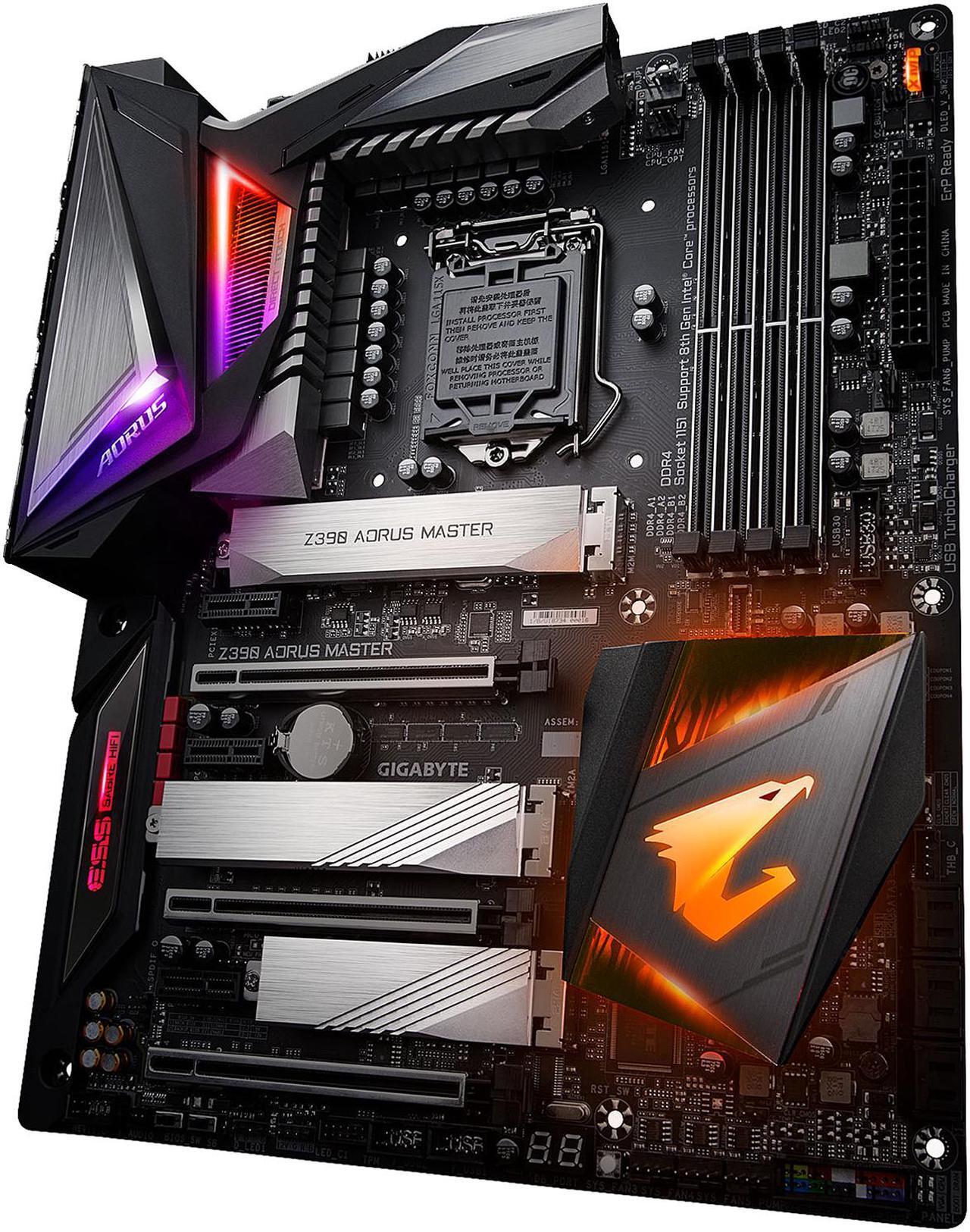 Alt view image 3 of 11 - GIGABYTE Z390 AORUS MASTER LGA 1151 (300 Series) Intel Z390 SATA 6Gb/s ATX Intel Motherboard