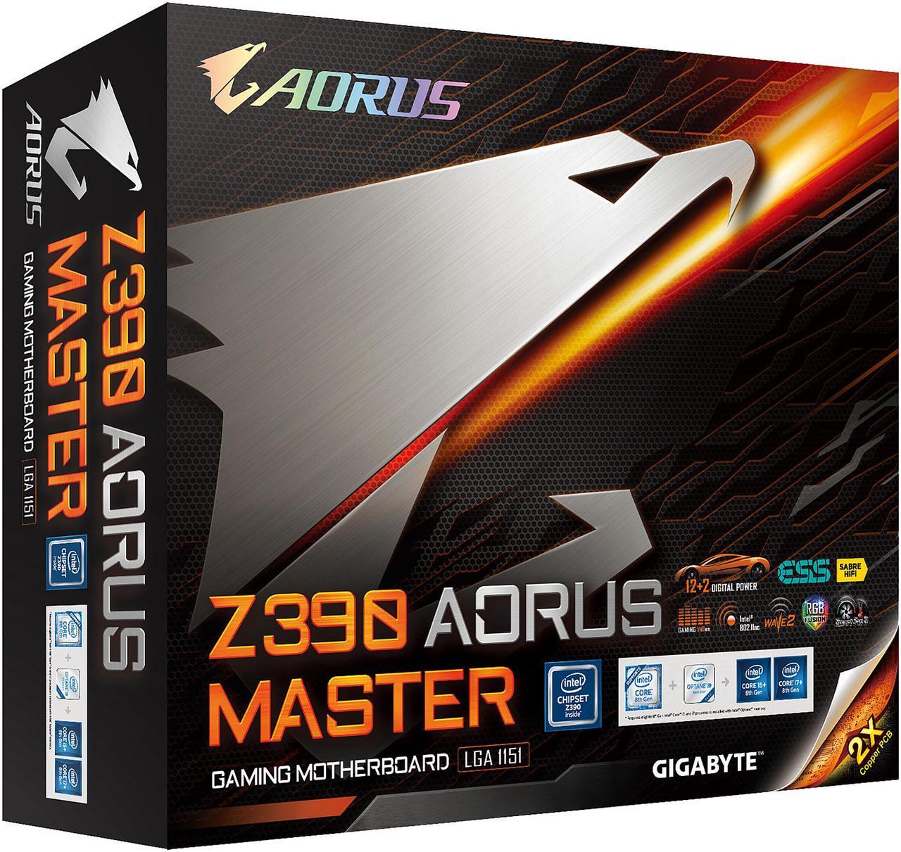 Alt view image 11 of 11 - GIGABYTE Z390 AORUS MASTER LGA 1151 (300 Series) Intel Z390 SATA 6Gb/s ATX Intel Motherboard