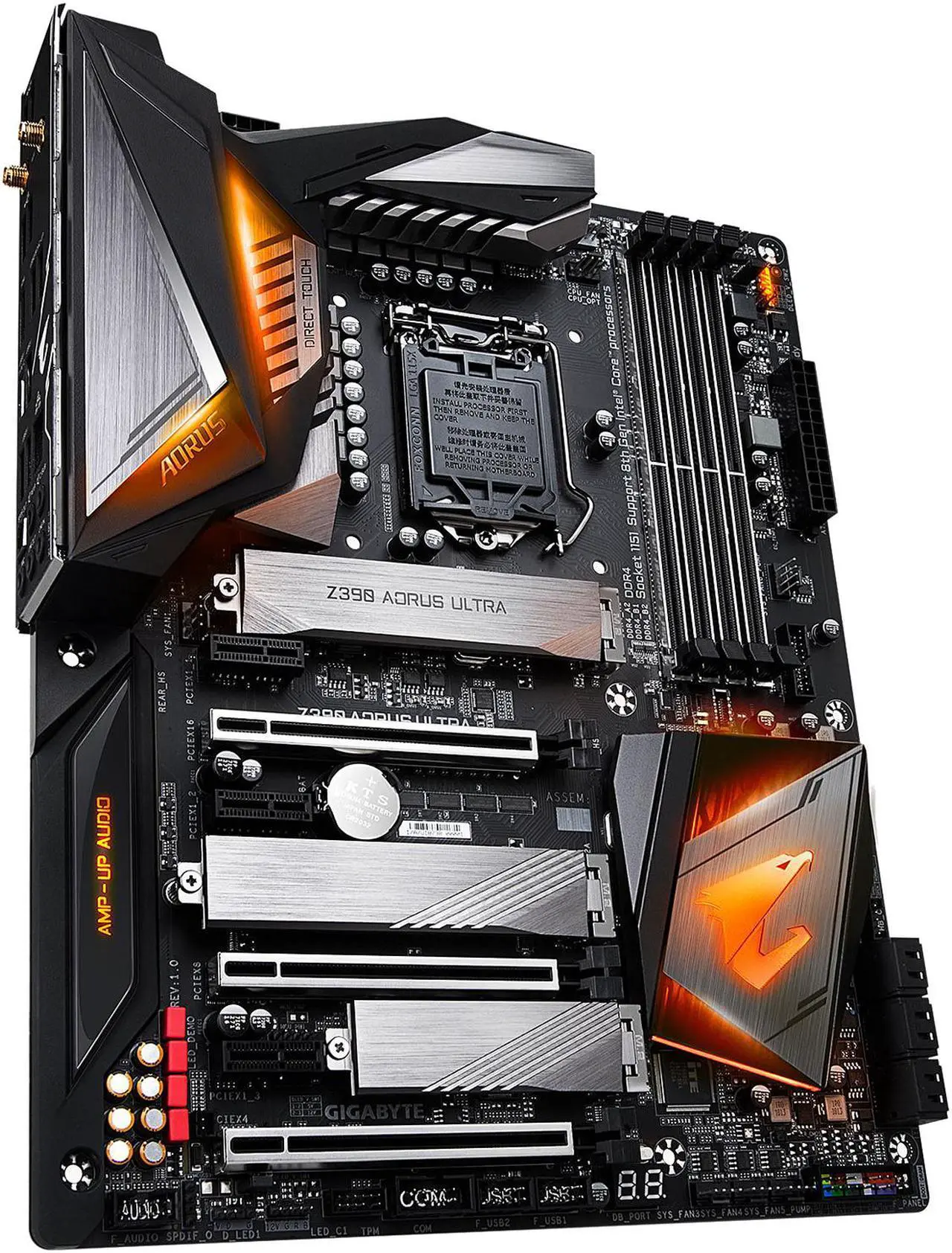 Alt view image 4 of 10 - GIGABYTE Z390 AORUS ULTRA LGA 1151 (300 Series) Intel Z390 ATX Intel Motherboard