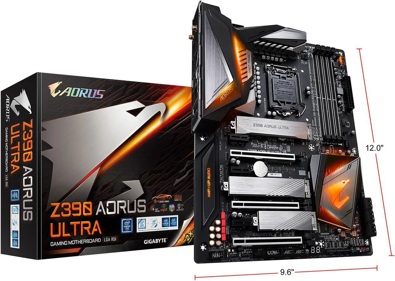 Alt view image 9 of 10 - GIGABYTE Z390 AORUS ULTRA LGA 1151 (300 Series) Intel Z390 ATX Intel Motherboard