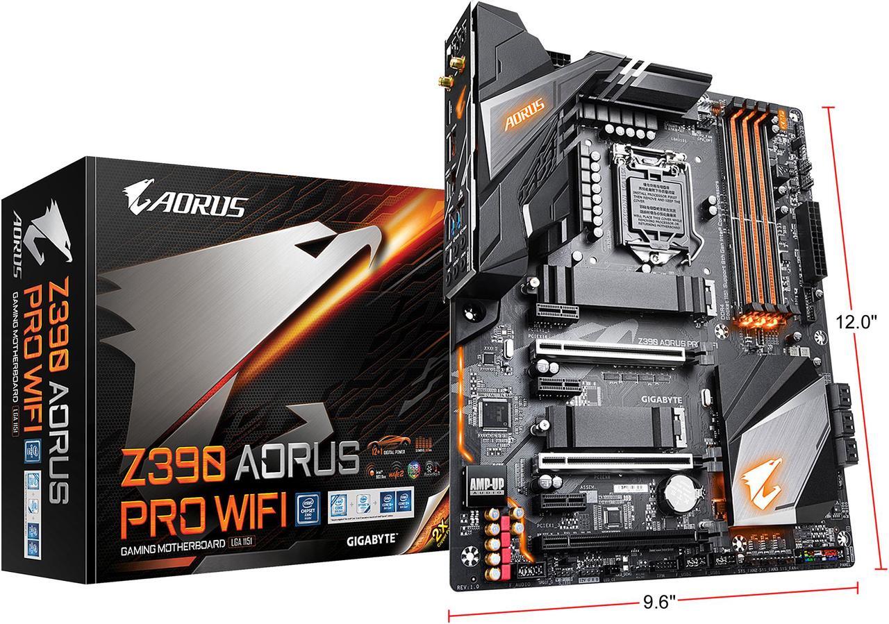 Alt view image 8 of 9 - GIGABYTE Z390 AORUS PRO WIFI LGA 1151 (300 Series) Intel Z390 SATA 6Gb/s ATX Intel Motherboard