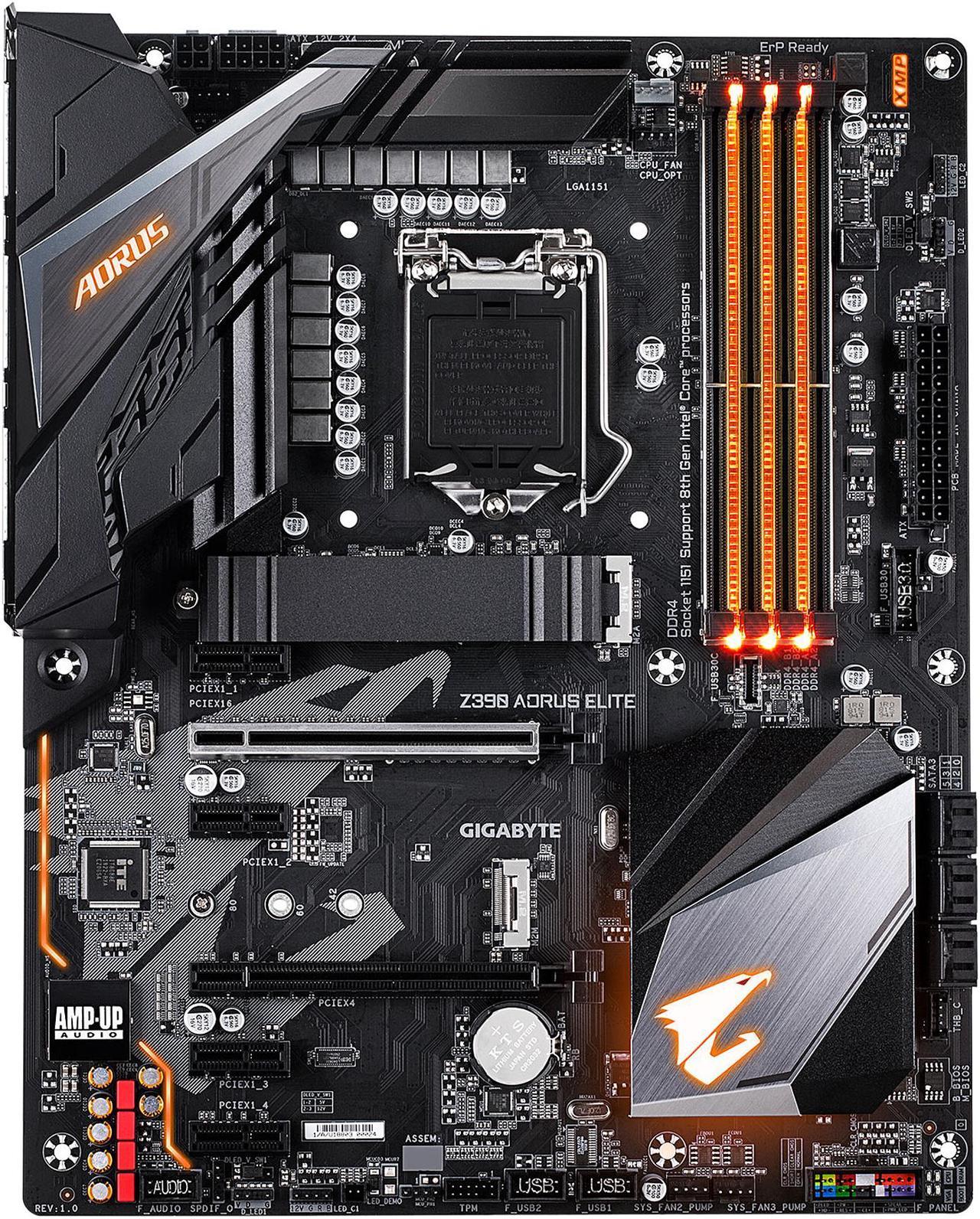 GIGABYTE Z390 AORUS ELITE LGA 1151 (300 Series) Intel Z390 SATA 6Gb/s ATX Intel Motherboard