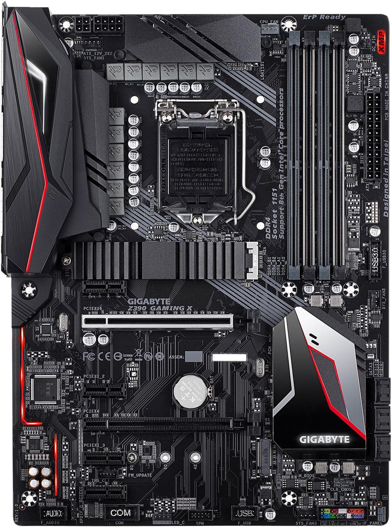 Main image of GIGABYTE Z390 GAMING X LGA 1151 (300 Series) Intel Z390 HDMI SATA 6Gb/s USB 3.1 ATX Intel Motherboard