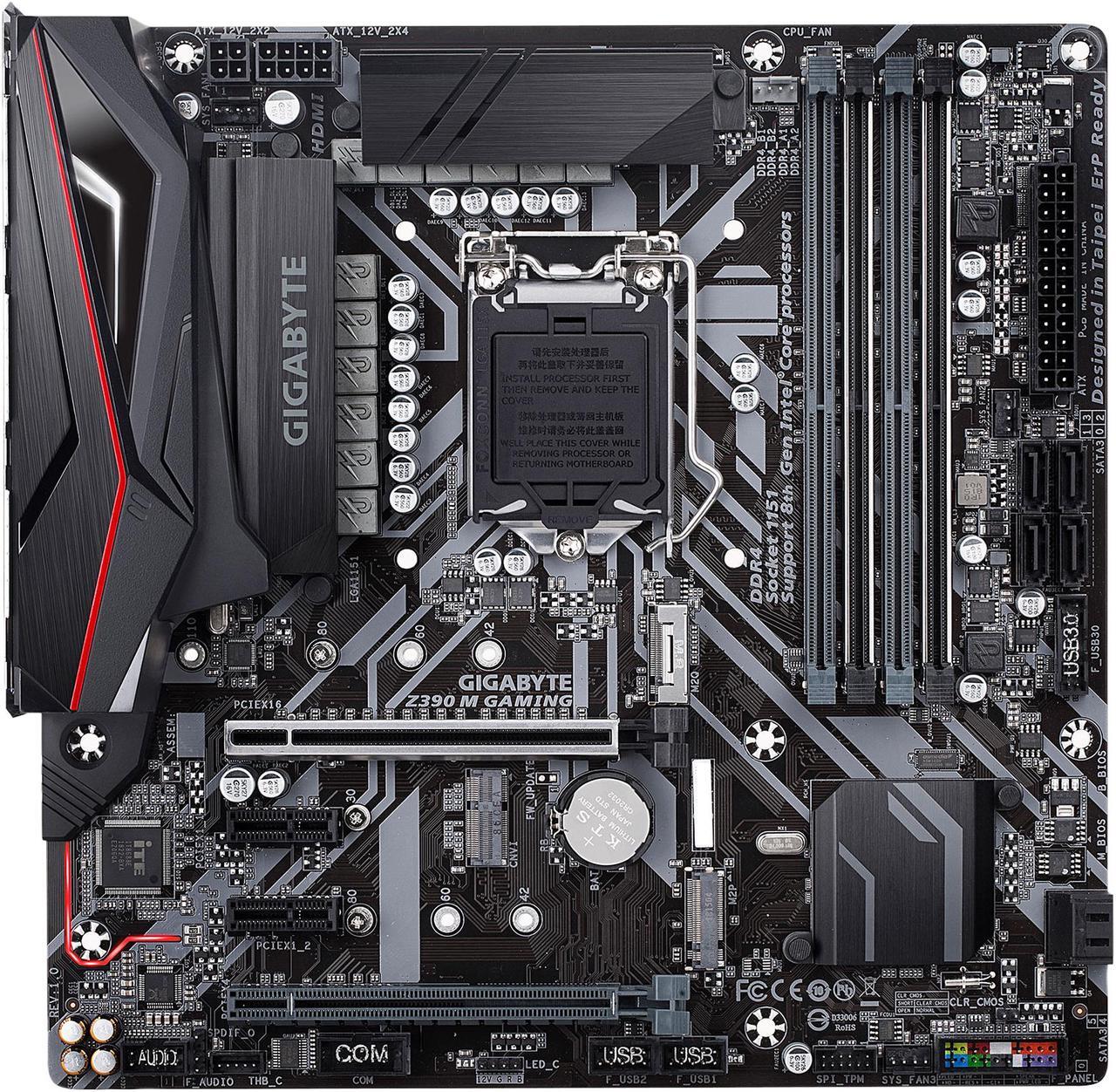 Main image of GIGABYTE Z390 M GAMING LGA 1151 (300 Series) Intel Z390 HDMI USB 3.1 Micro ATX Intel Motherboard