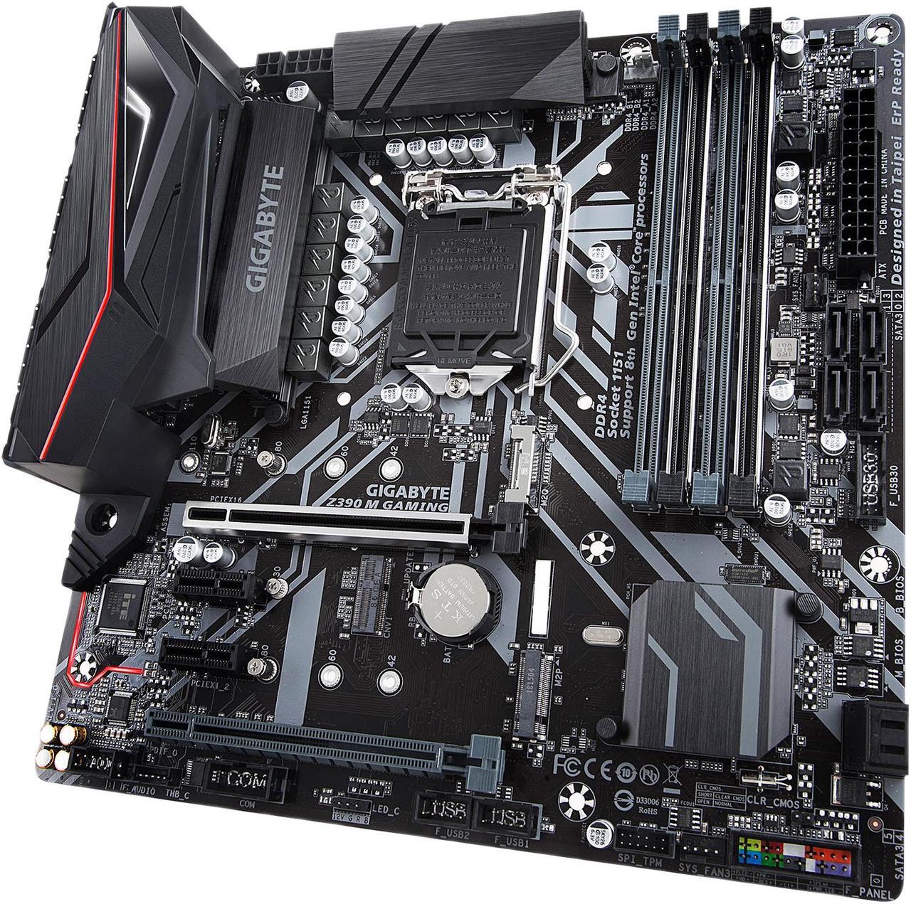 Alt view image 3 of 10 - GIGABYTE Z390 M GAMING LGA 1151 (300 Series) Intel Z390 HDMI USB 3.1 Micro ATX Intel Motherboard