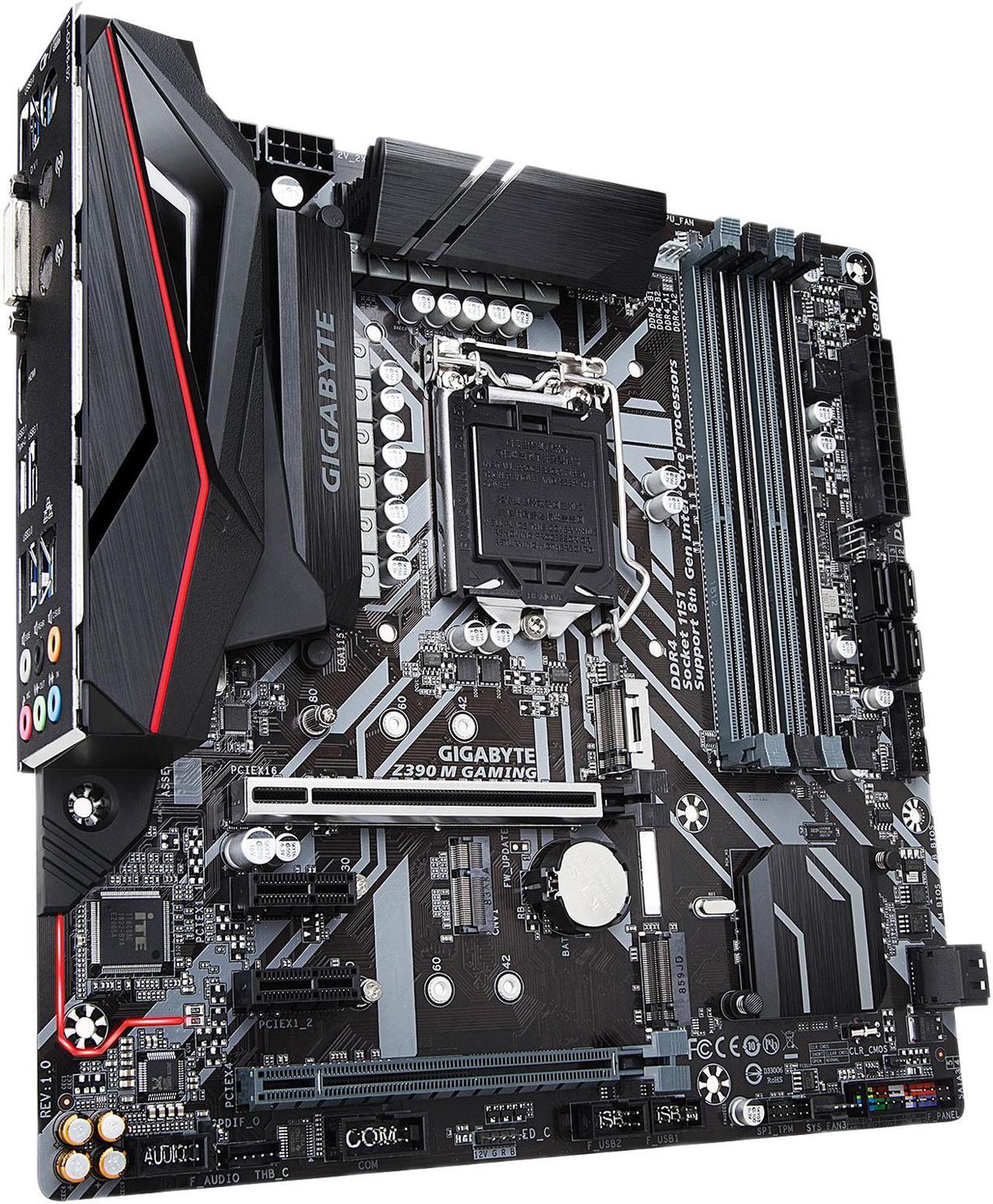 Alt view image 4 of 10 - GIGABYTE Z390 M GAMING LGA 1151 (300 Series) Intel Z390 HDMI USB 3.1 Micro ATX Intel Motherboard