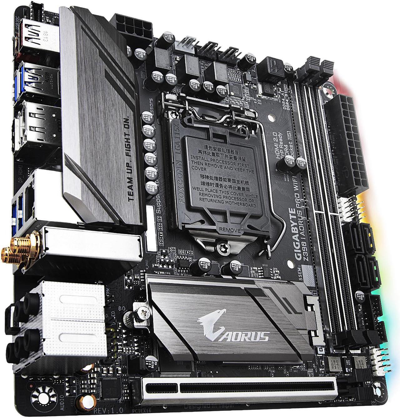 Alt view image 4 of 10 - GIGABYTE Z390 I AORUS PRO WIFI LGA 1151 (300 Series) Intel Z390 SATA 6Gb/s Mini ITX Intel Motherboard