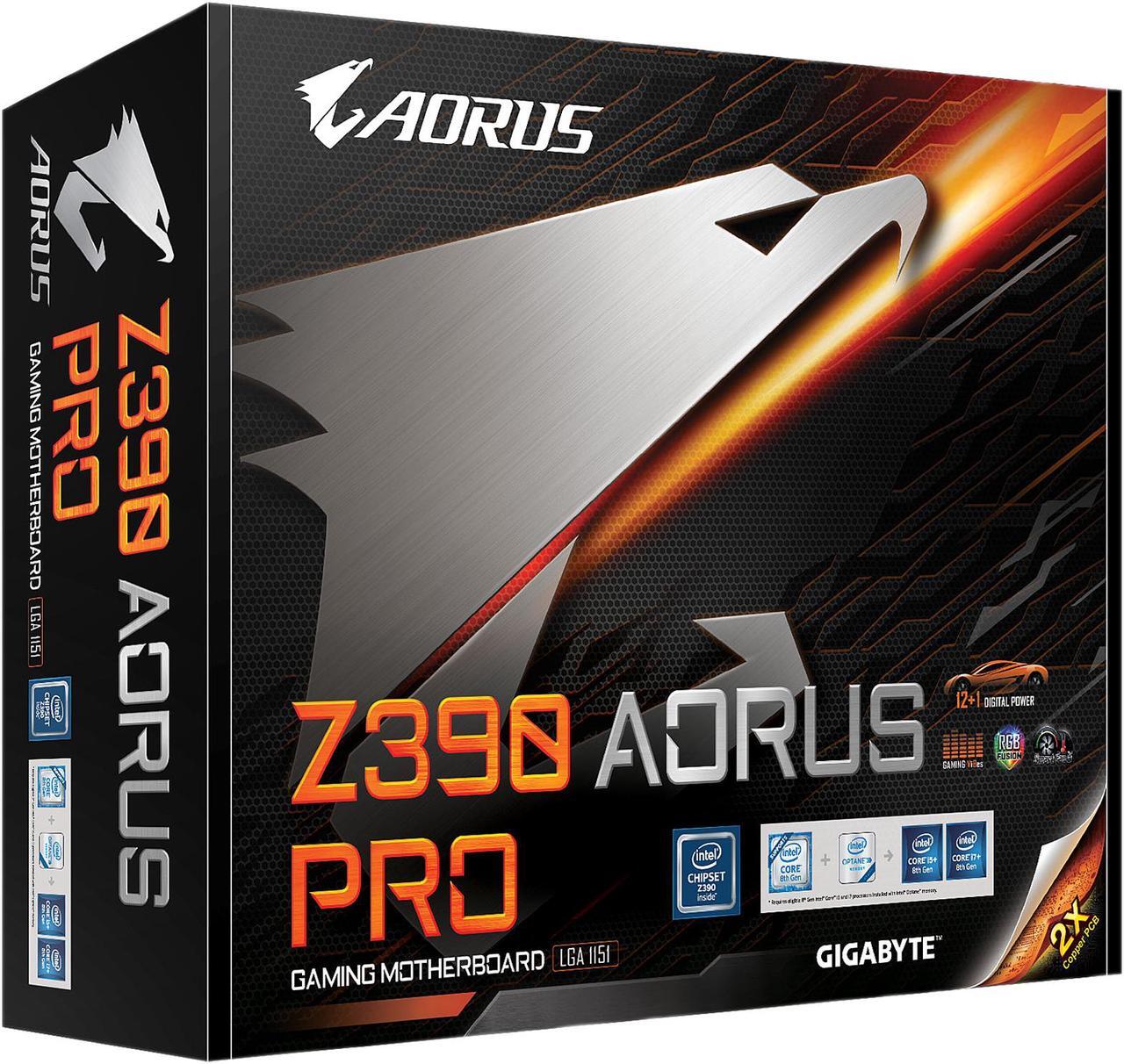 Alt view image 10 of 10 - GIGABYTE Z390 AORUS PRO LGA 1151 (300 Series) Intel Z390 HDMI SATA 6Gb/s USB 3.1 ATX Intel Motherboard