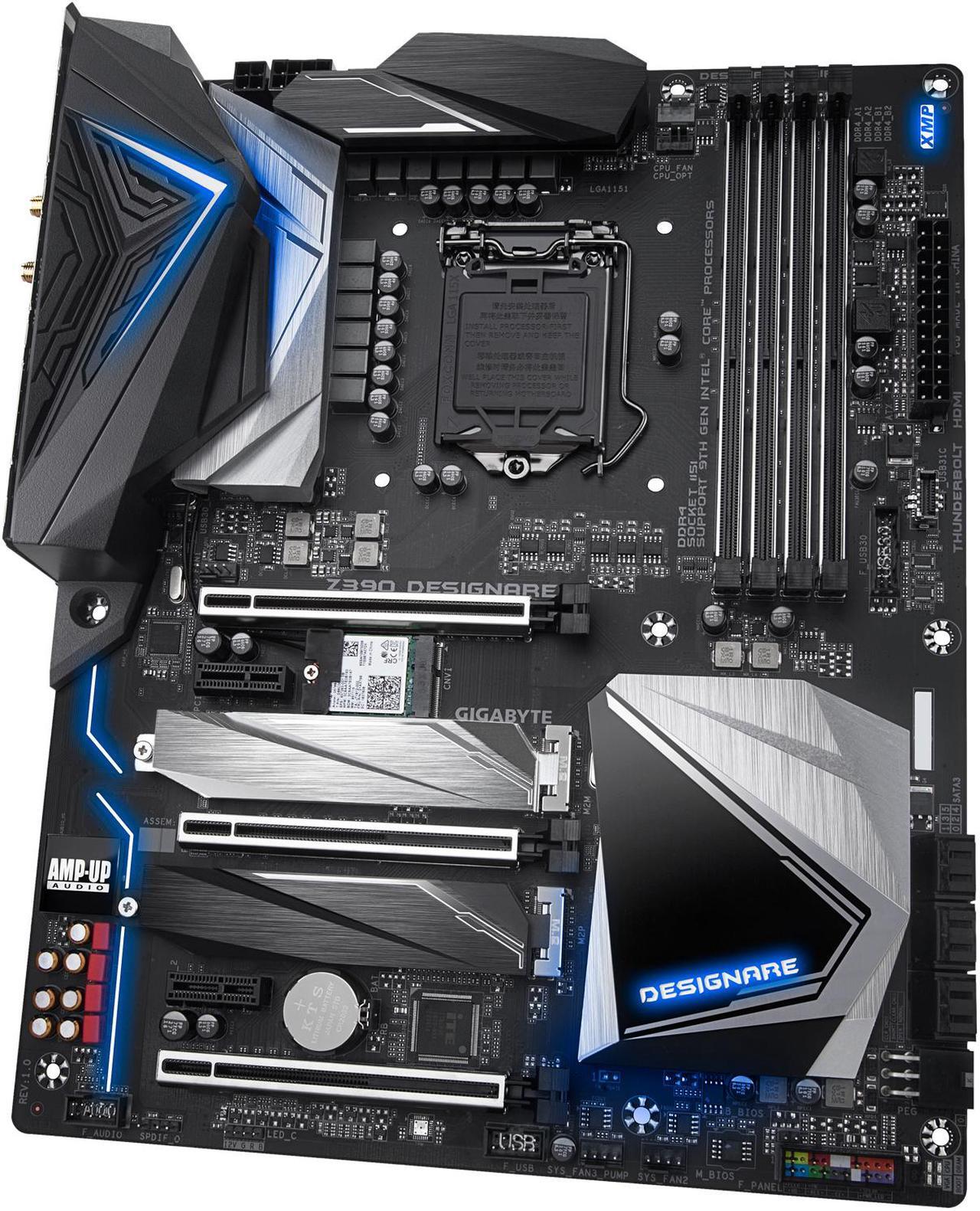 Alt view image 4 of 8 - GIGABYTE Z390 DESIGNARE LGA 1151 (300 Series) Intel Z390 HDMI USB 3.1 ATX Intel Motherboard