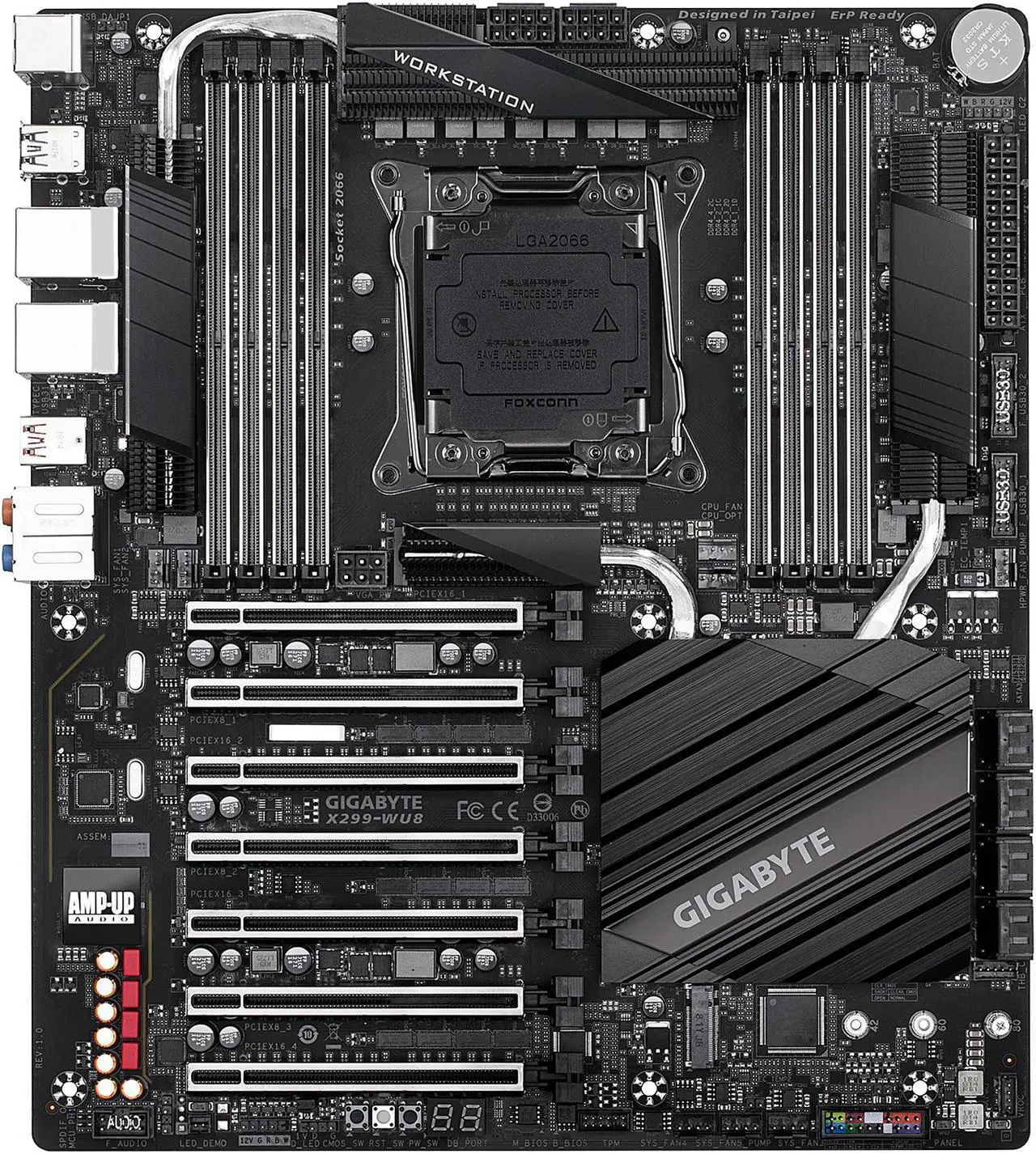 Main image of GIGABYTE X299-WU8 LGA 2066 Intel X299 Motherboard with 7 PCIe x16 Slots and Dual Intel Server LAN