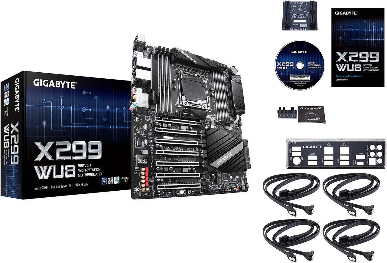 Alt view image 8 of 11 - GIGABYTE X299-WU8 LGA 2066 Intel X299 Motherboard with 7 PCIe x16 Slots and Dual Intel Server LAN