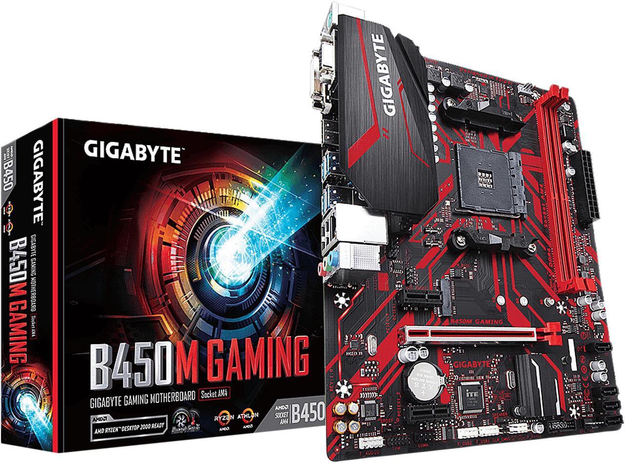 Alt view image 4 of 7 - GIGABYTE B450M GAMING AM4 AMD B450 SATA 6Gb/s USB 3.1 HDMI Micro ATX AMD Motherboard