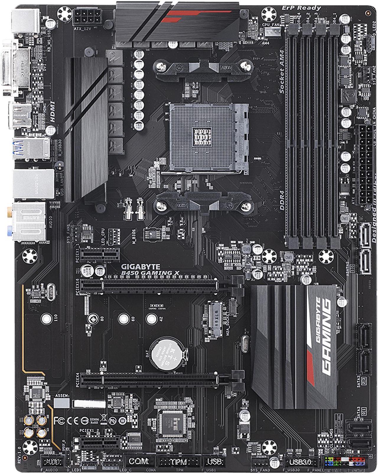 GIGABYTE B450 Gaming X AM4 AMD B450 SATA 6Gb/s ATX AMD Motherboard