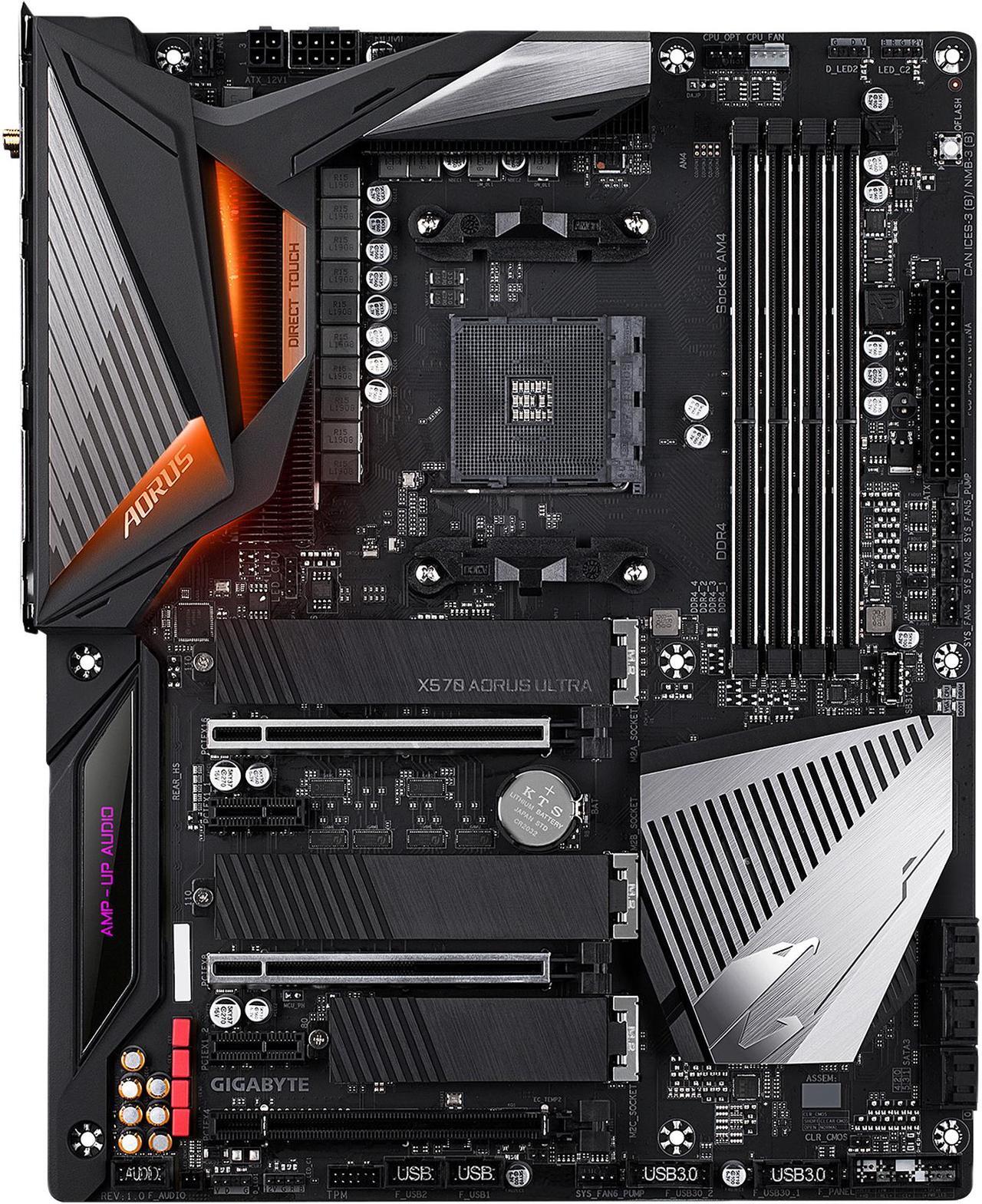 Main image of GIGABYTE X570 AORUS ULTRA AMD Ryzen 3000 PCIe 4.0 SATA 6Gb/s USB 3.2 AMD X570 ATX Motherboard
