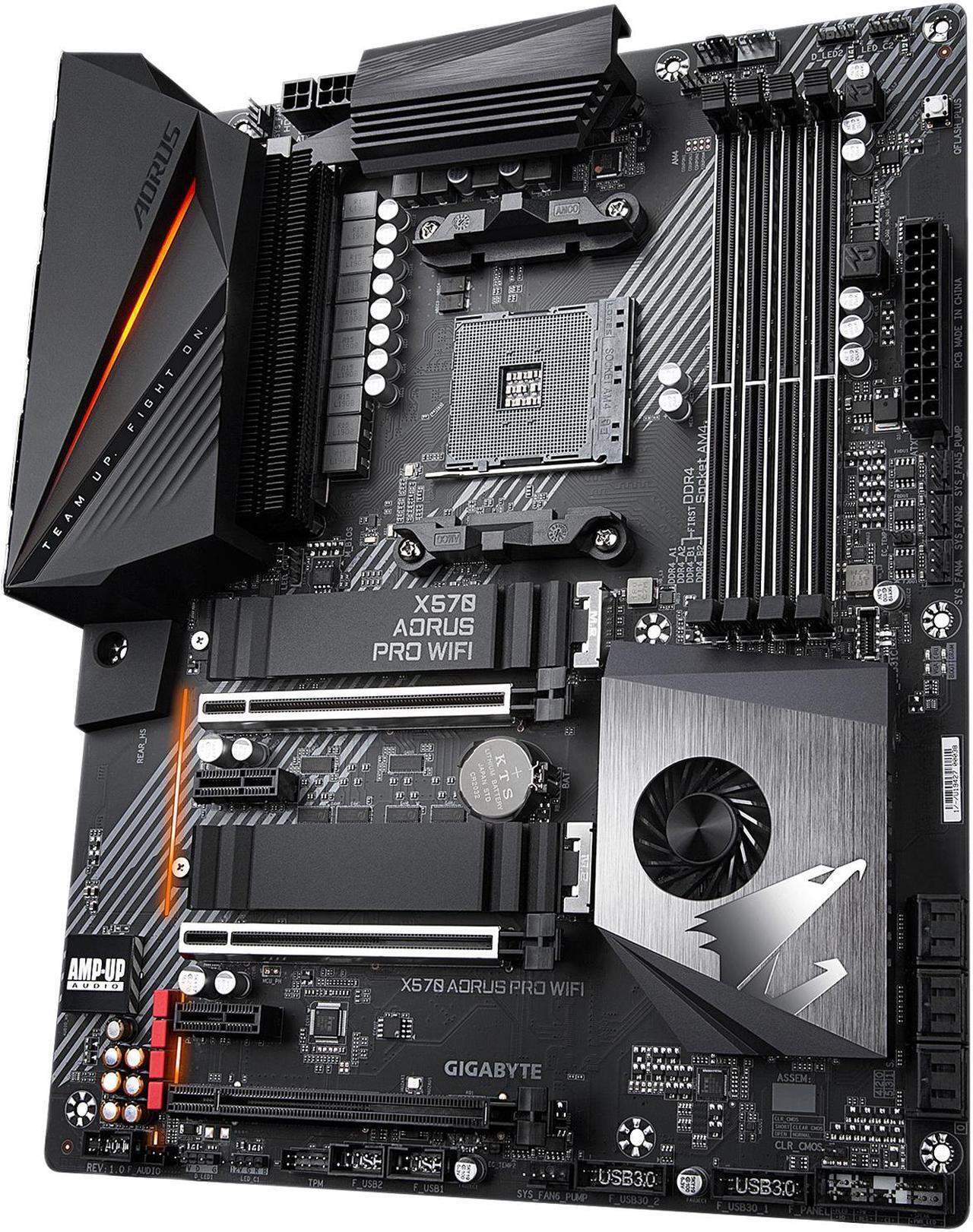 Alt view image 3 of 8 - GIGABYTE X570 AORUS PRO WIFI AMD Ryzen 3000 PCIe 4.0 SATA 6Gb/s USB 3.2 AMD X570 ATX Motherboard