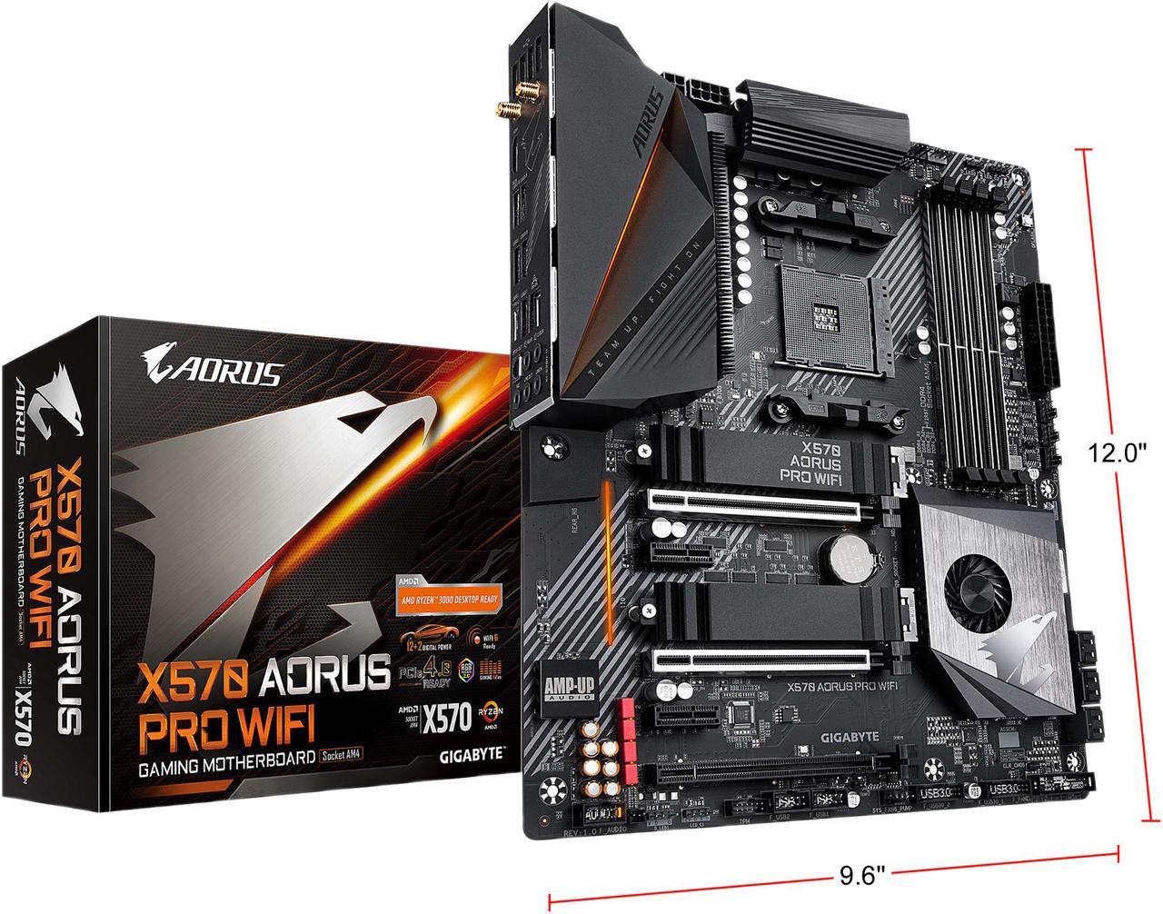 Alt view image 8 of 8 - GIGABYTE X570 AORUS PRO WIFI AMD Ryzen 3000 PCIe 4.0 SATA 6Gb/s USB 3.2 AMD X570 ATX Motherboard