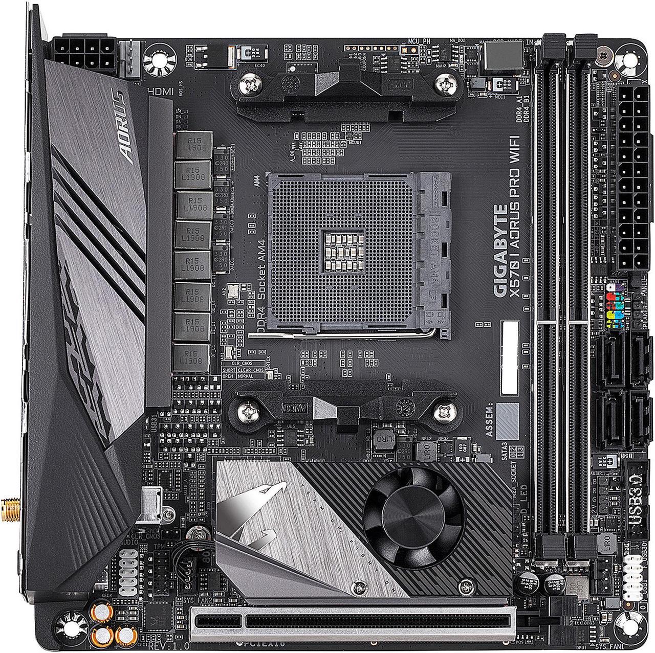 GIGABYTE X570 I AORUS PRO WIFI AMD Ryzen 3000 PCIe 4.0 SATA 6Gb/s USB 3.2 AMD X570 Mini-ITX Motherboard