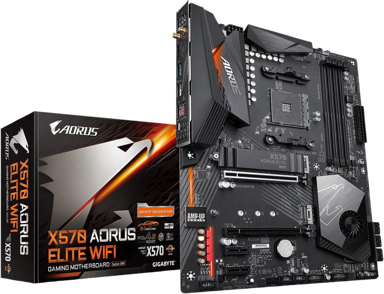 Alt view image 5 of 9 - GIGABYTE X570 AORUS ELITE WIFI AM4 AMD X570 SATA 6Gb/s USB 3.0 ATX AMD Motherboard
