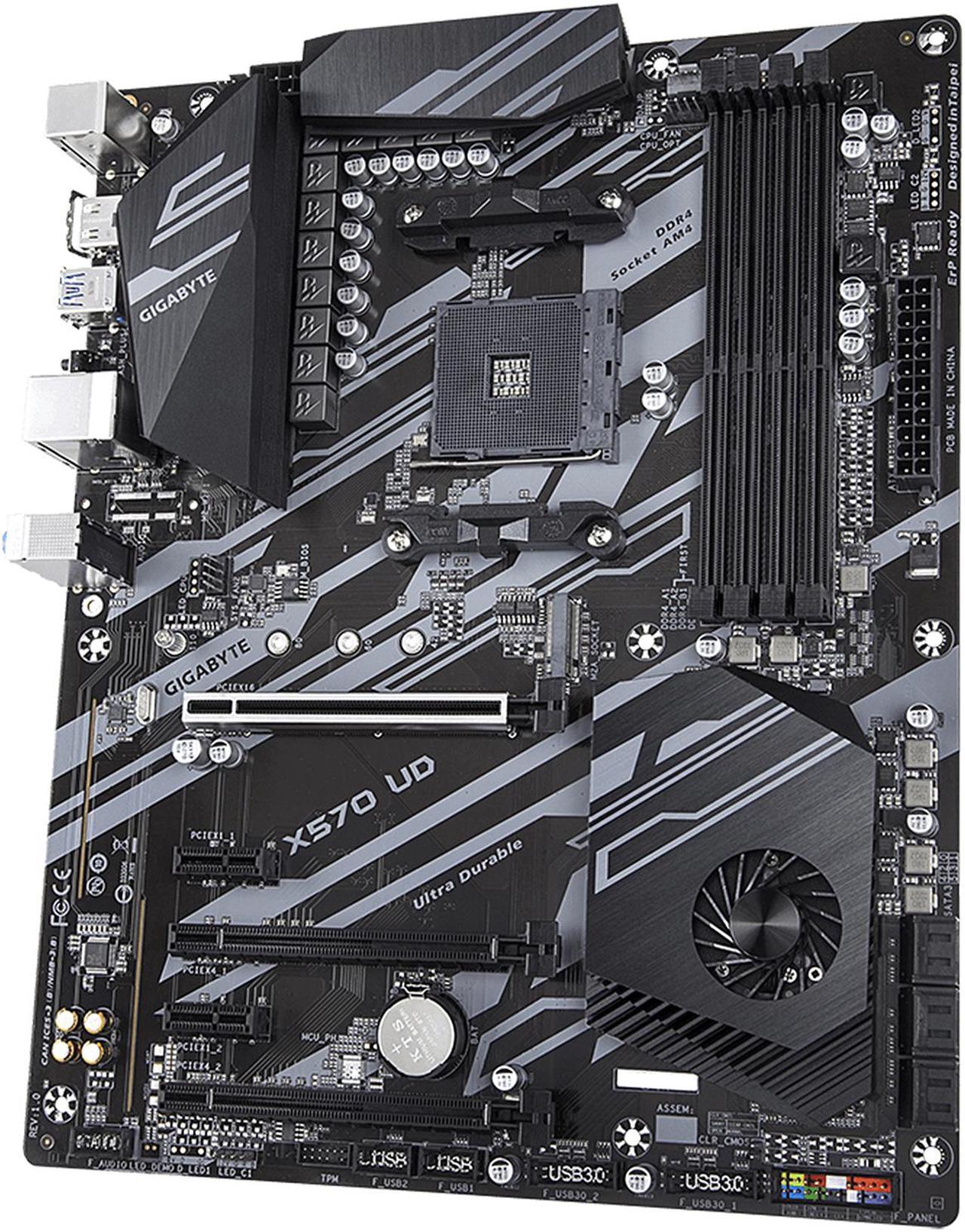 Alt view image 3 of 8 - GIGABYTE X570 UD AMD Ryzen 3000 PCIe 4.0 SATA 6Gb/s USB 3.2 AMD X570 ATX Motherboard